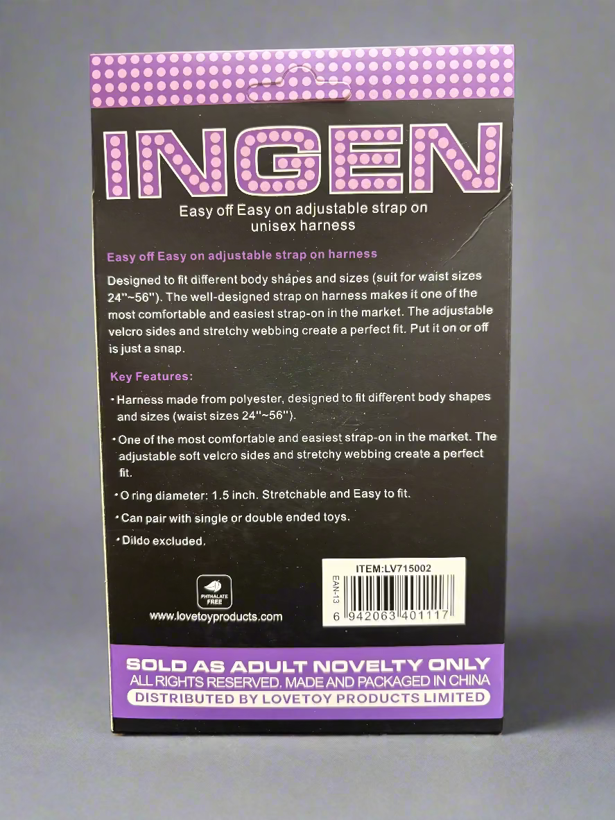 LoveToy Ingen Easy Strap On Harness w/ Polka Dots