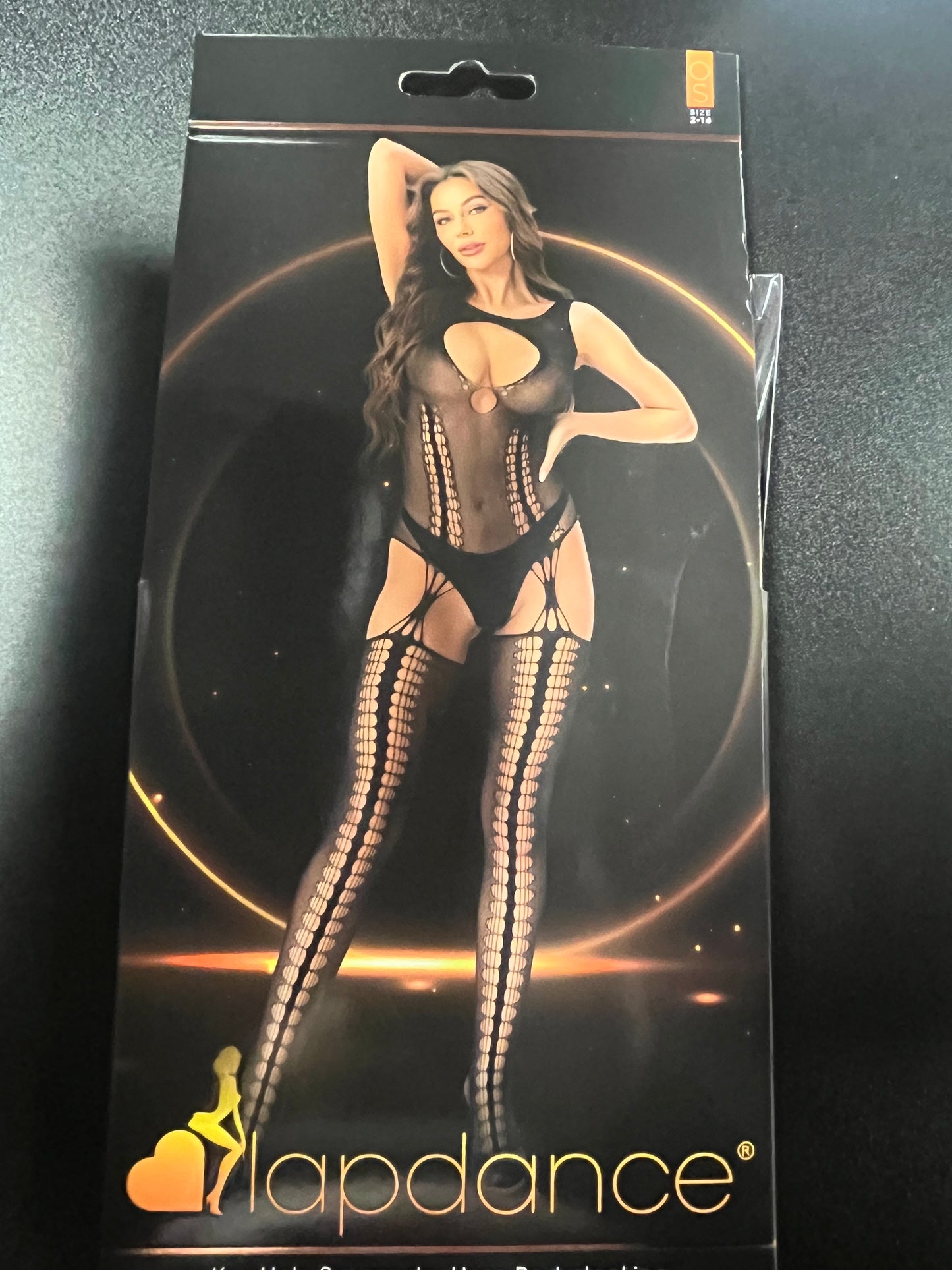 LapDance Key Hole Garter Hose Bodystocking LC129