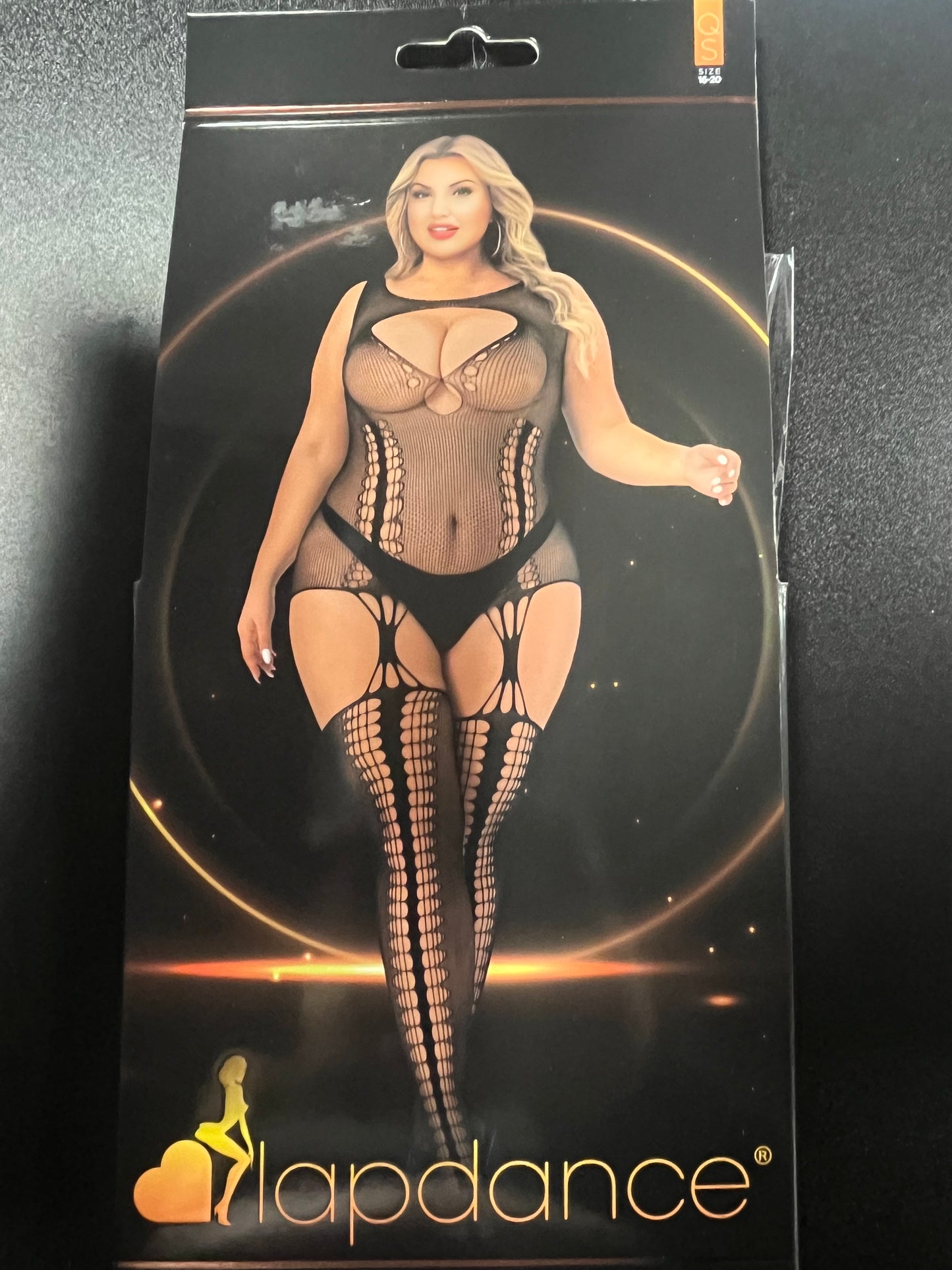 LapDance Key Hole Garter Hose Bodystocking LC129