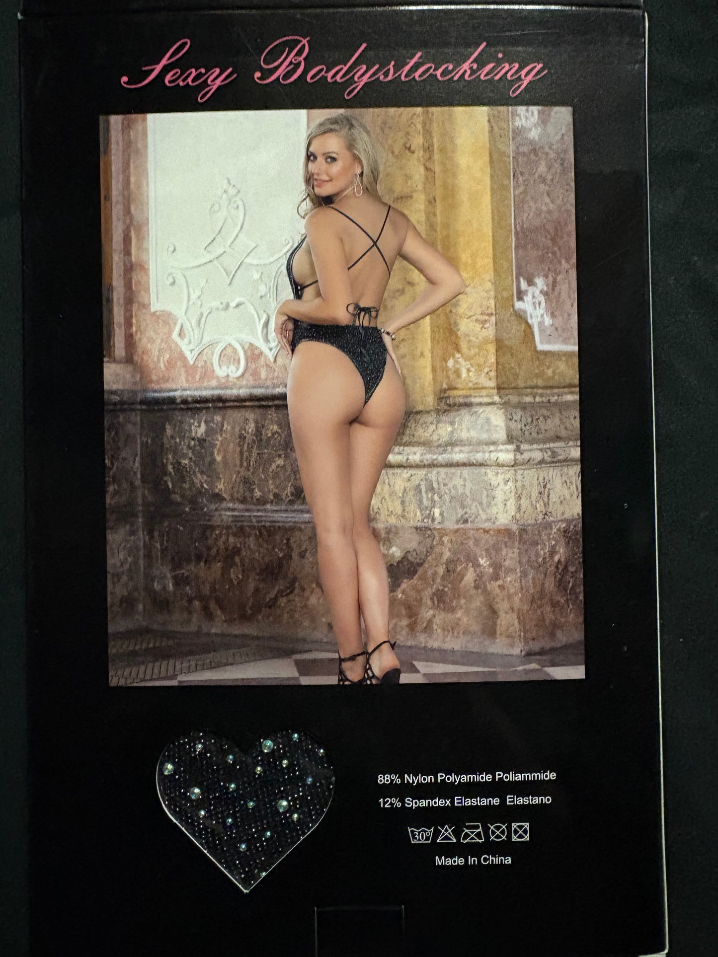 Rhinestone Halter Teddy