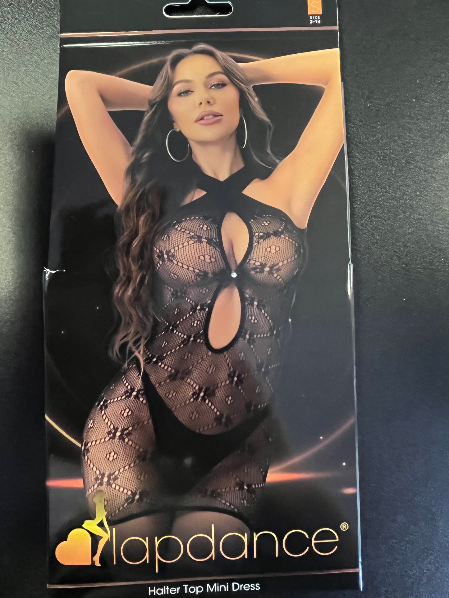Lapdance Black Halter Top Mini Dress LC122