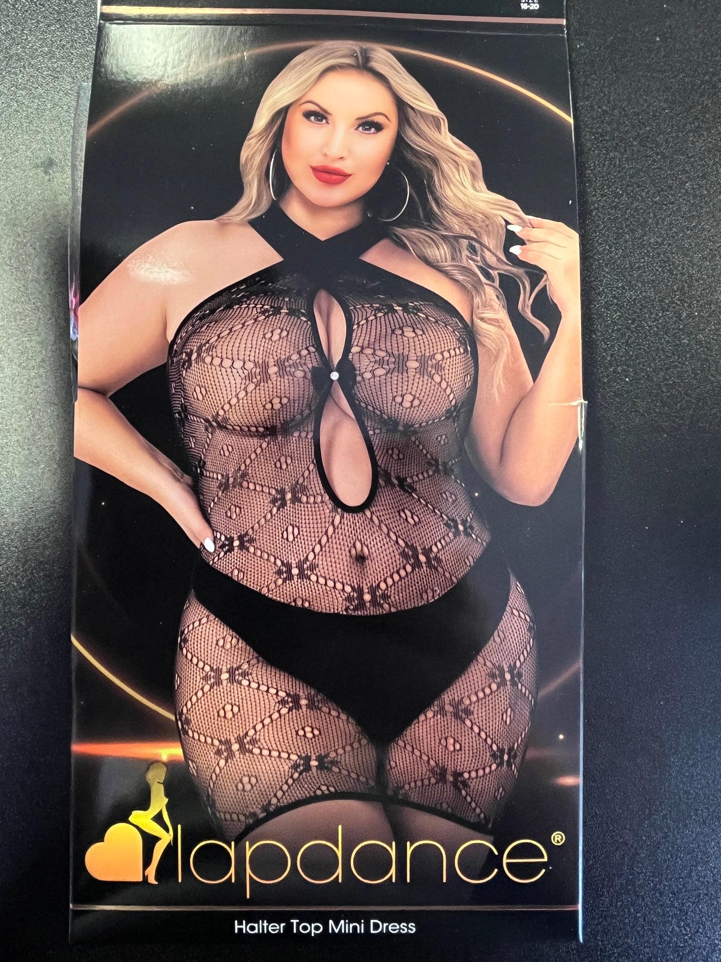 Lapdance Black Halter Top Mini Dress LC122