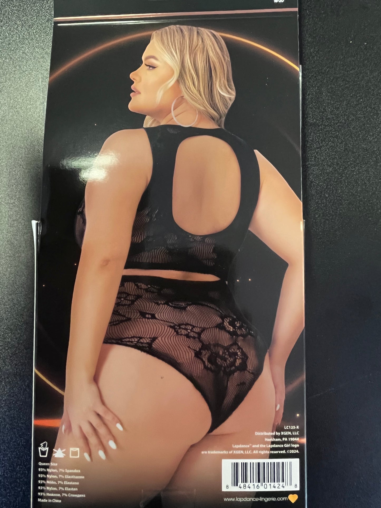 LapDance 2Pc Crop Top & High Waist Hot Pant LC125X -Queen Sized