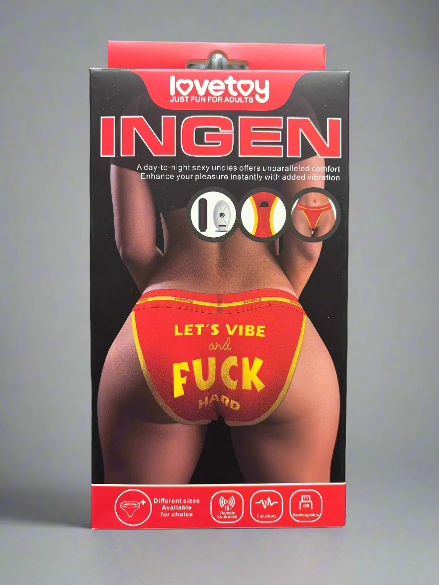 LoveToy Ingen Printed Panty Vibe -Let's Vibe and Fuck Hard