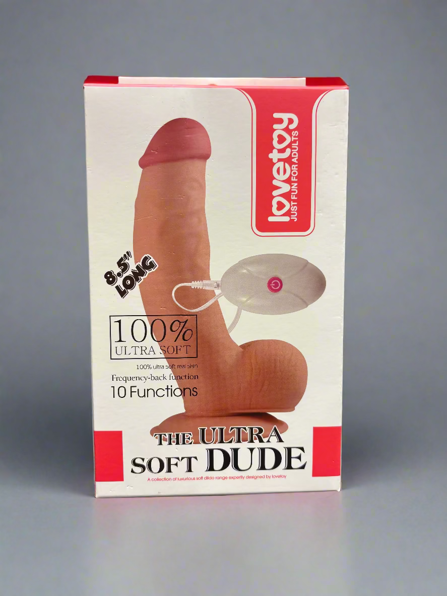 LoveToy The Ultra Soft Dude Vibrating Dildo