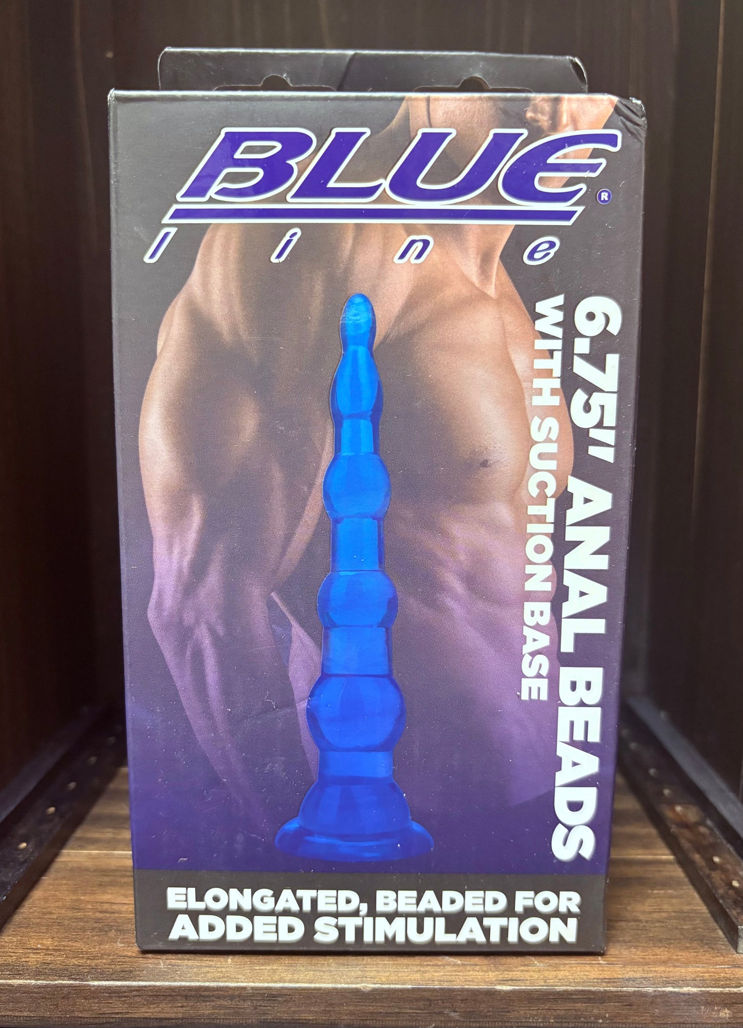 Blueline Men 6.75 Inch Anal Beads With Suction Base