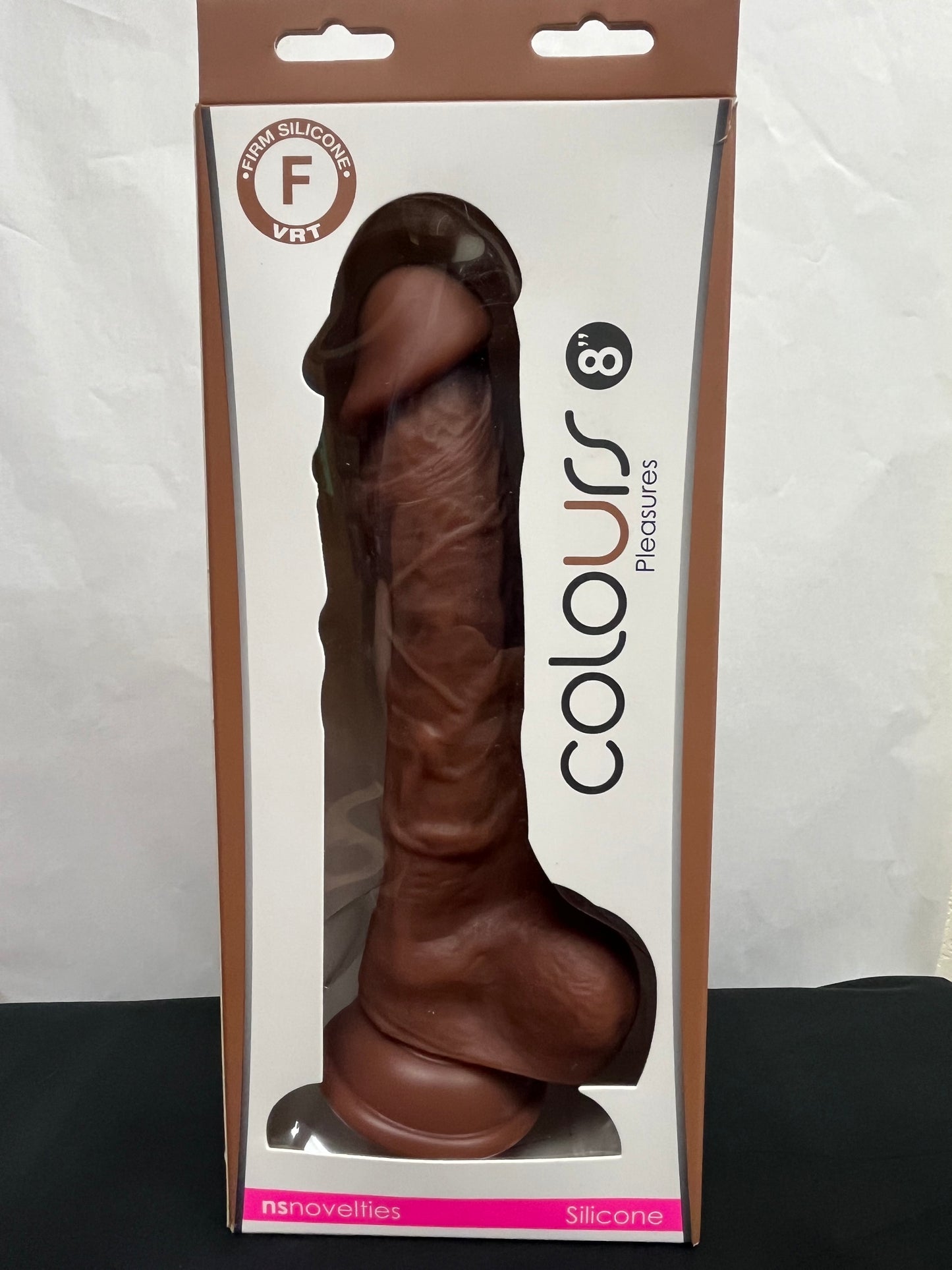 8" Colours Soft Silicone Dildo With Suction Cup Base