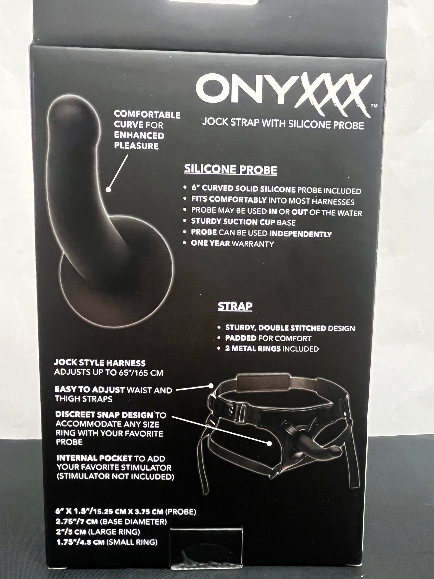 CalExotics Onyxxx Support Strap-On with Silicone Probe