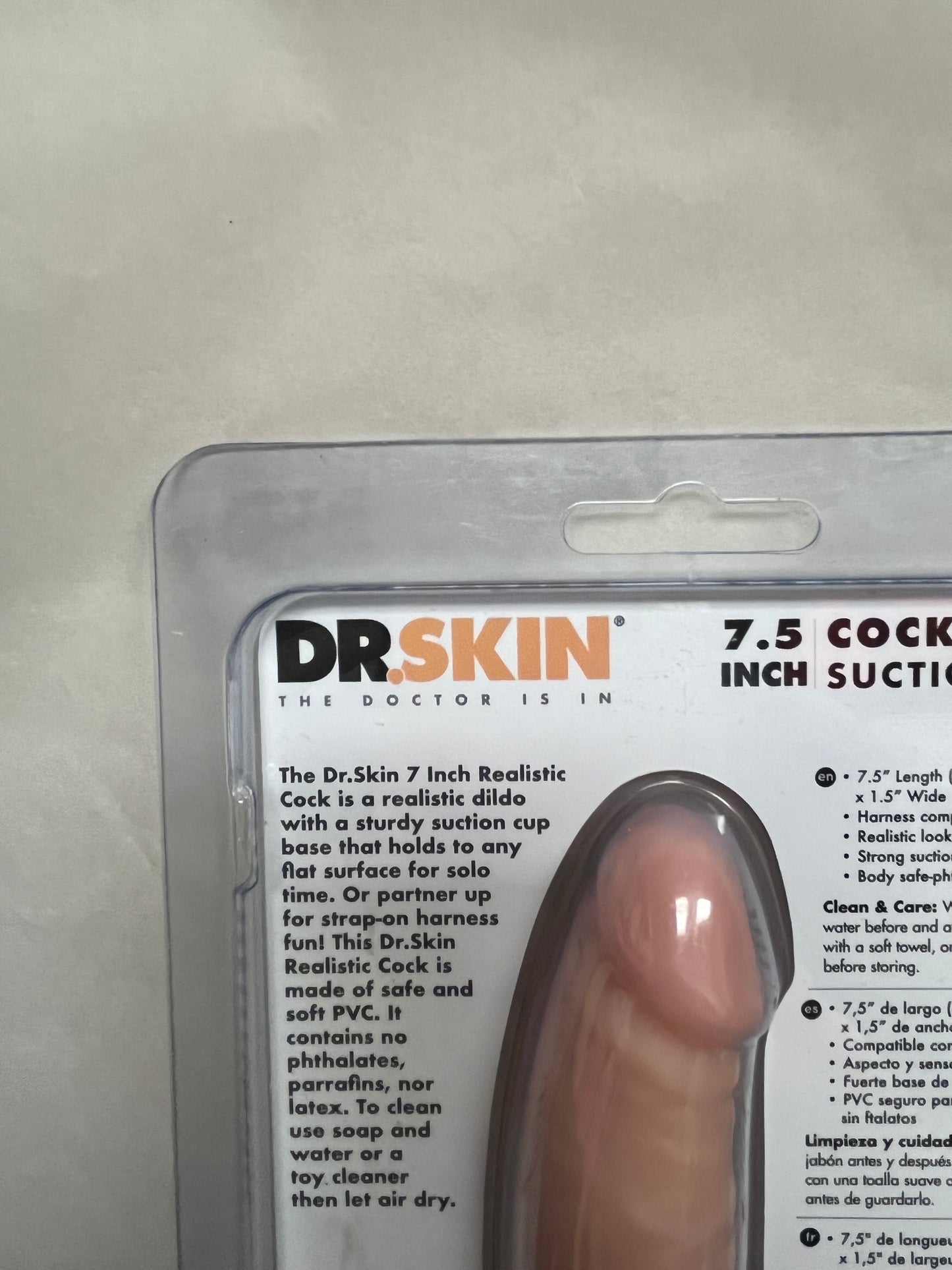 Blush Dr. Skin 7.5 Inch Cock with Suction Cup