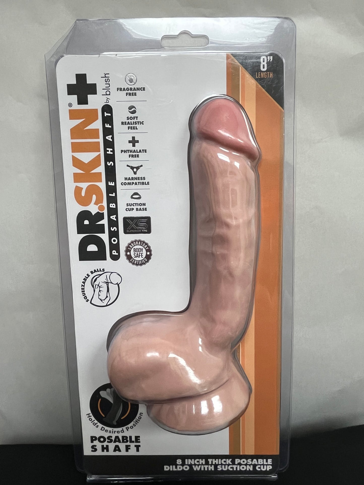 Blush Dr. Skin Plus Girthy Poseable Dildo