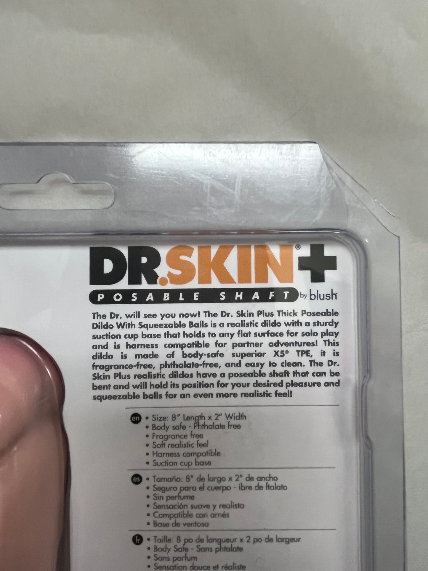 Blush Dr. Skin Plus Girthy Poseable Dildo