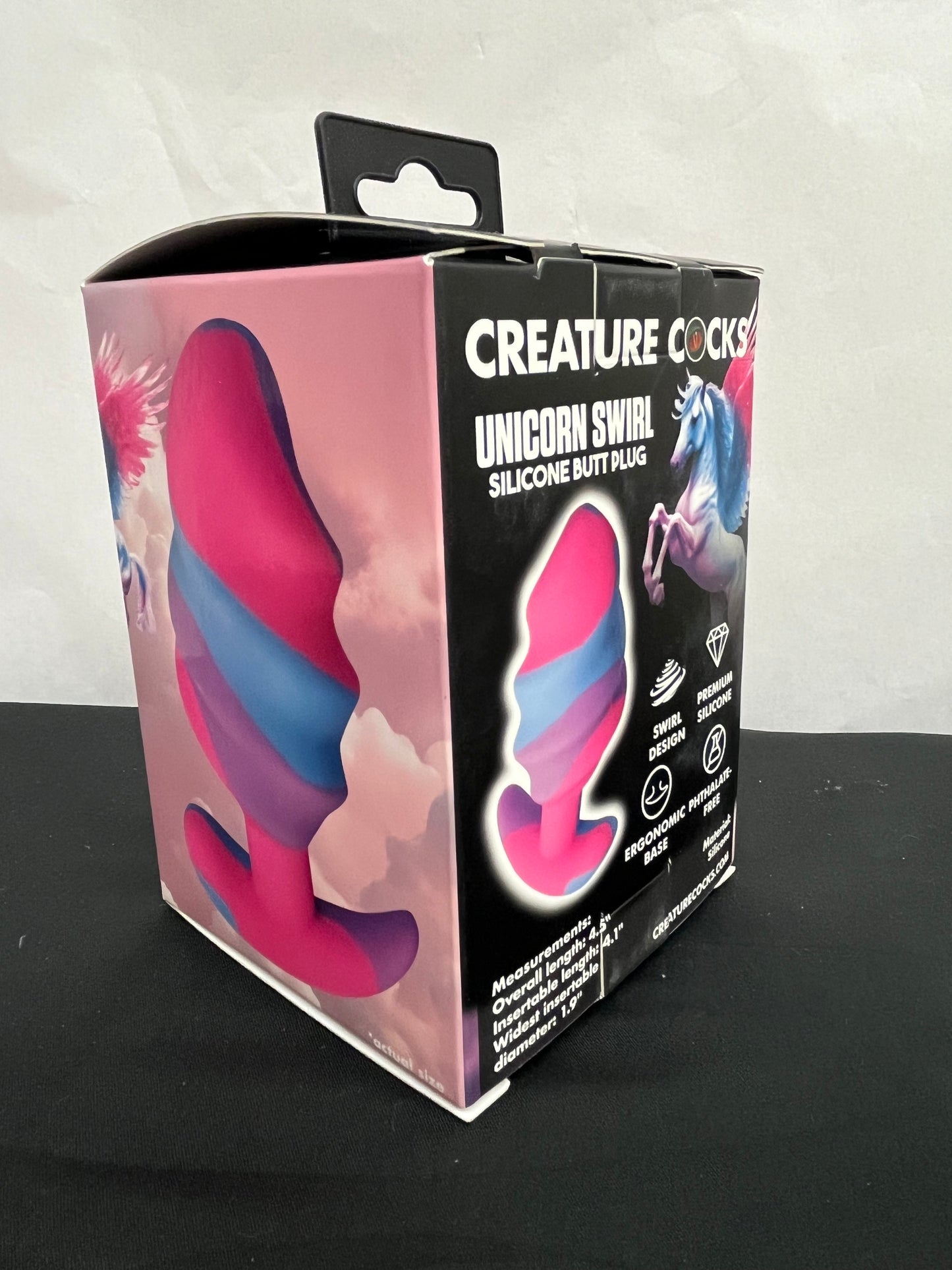 Creature Cocks Unicorn Swirl Silicone Butt Plug