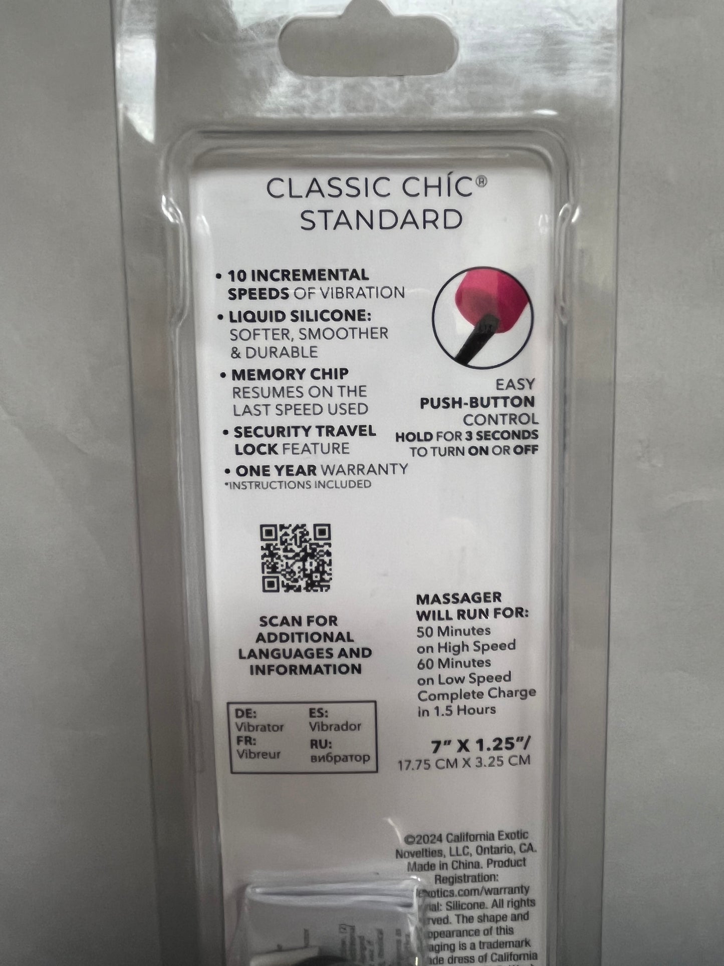 CalExotics Classic Chic Standard Vibe Silicone