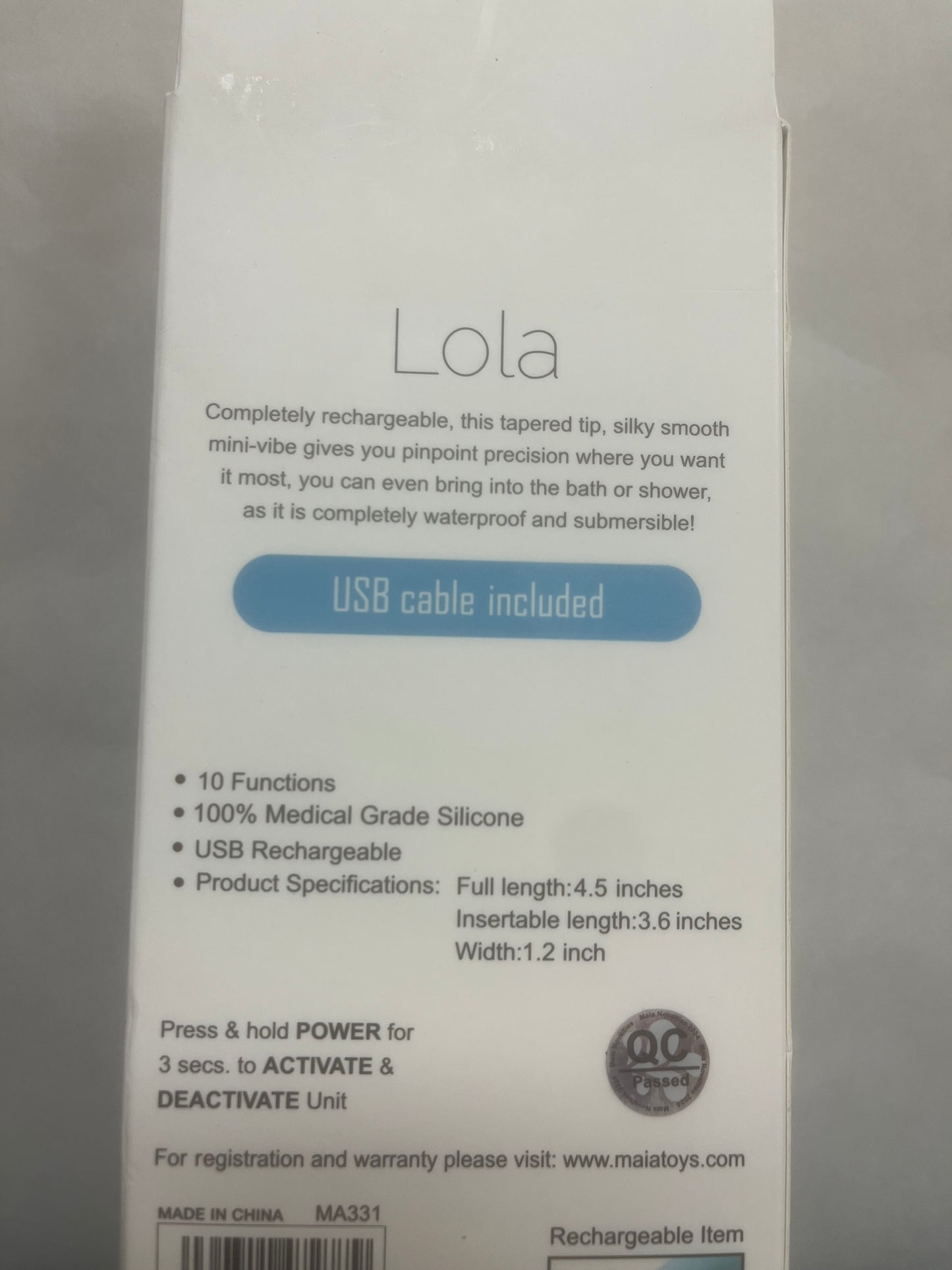 Maia Lola Rechargeable Twisty Bullet Vibe in Teal