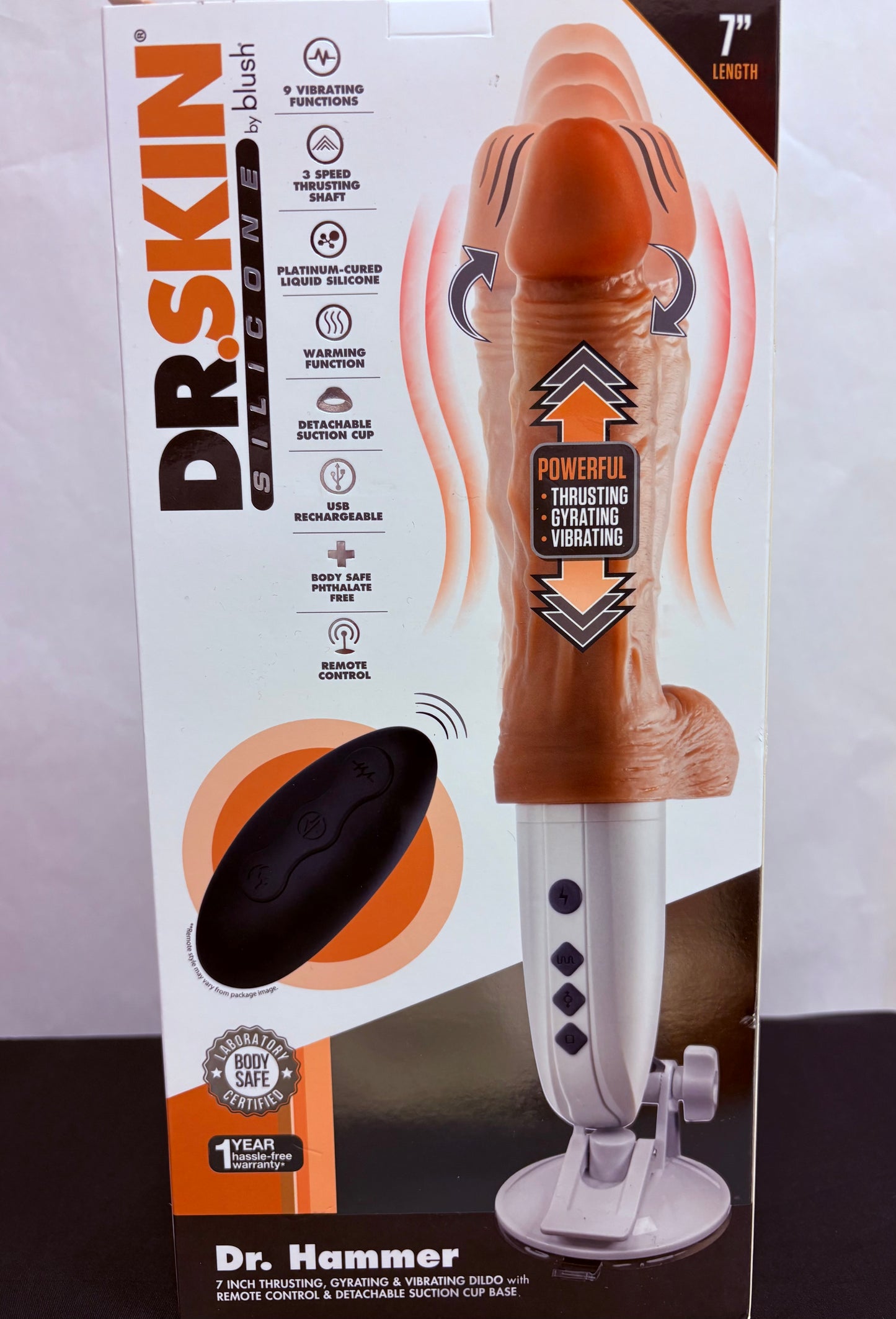 Dr. Skin 7" Dr. Hammer Thrusting Dildo