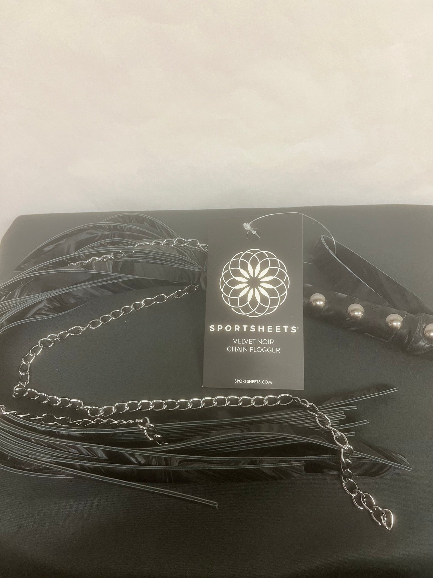 SportSheets Velvet Noir Chain Flogger