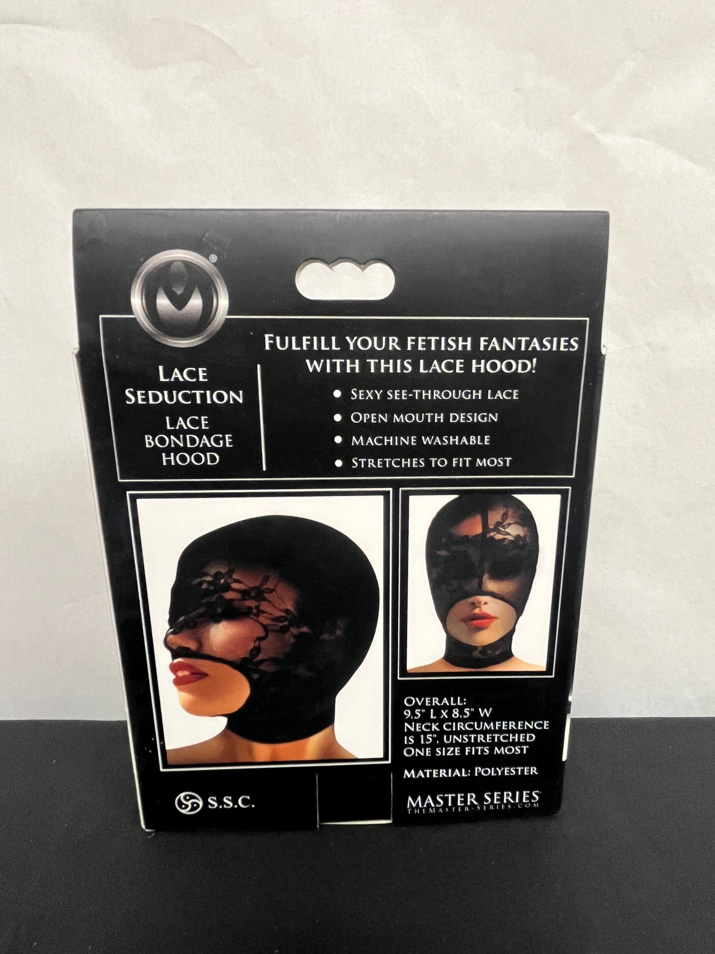 Master Series Lace Seduction Bondage Hood