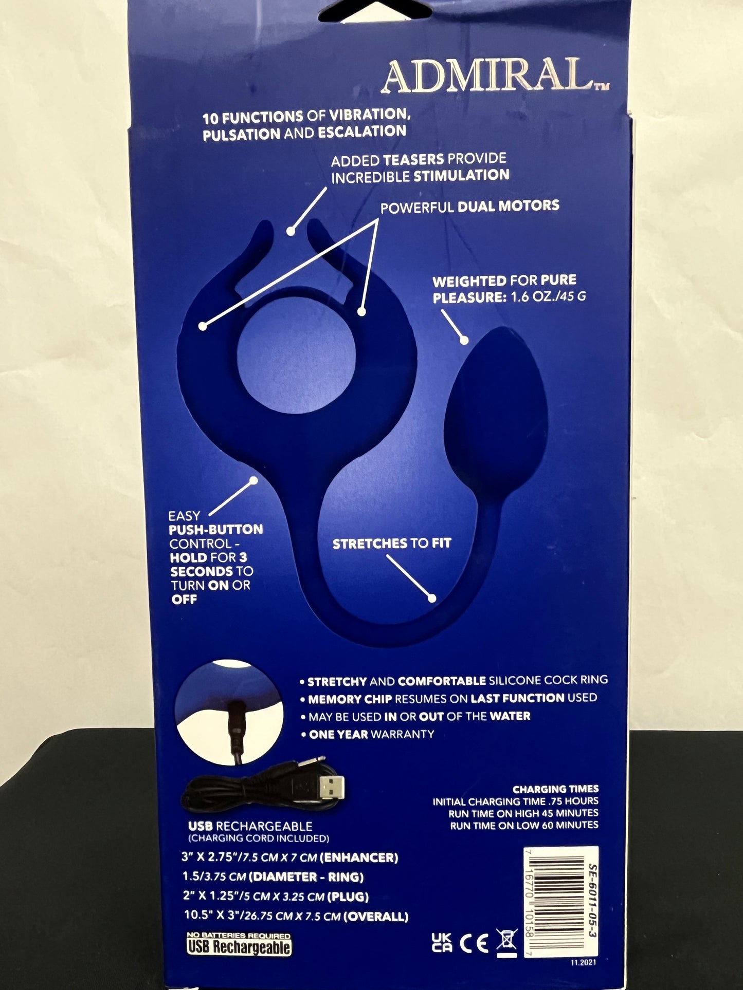 CalExotics Admiral Plug and Play Weighted Cock Ring