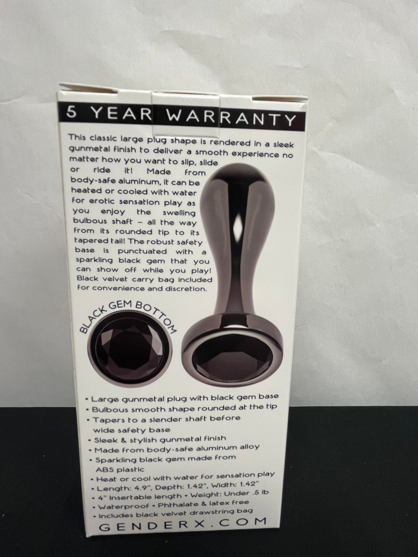 Evolved Novelties Gender X Black Pearl Metal Plug