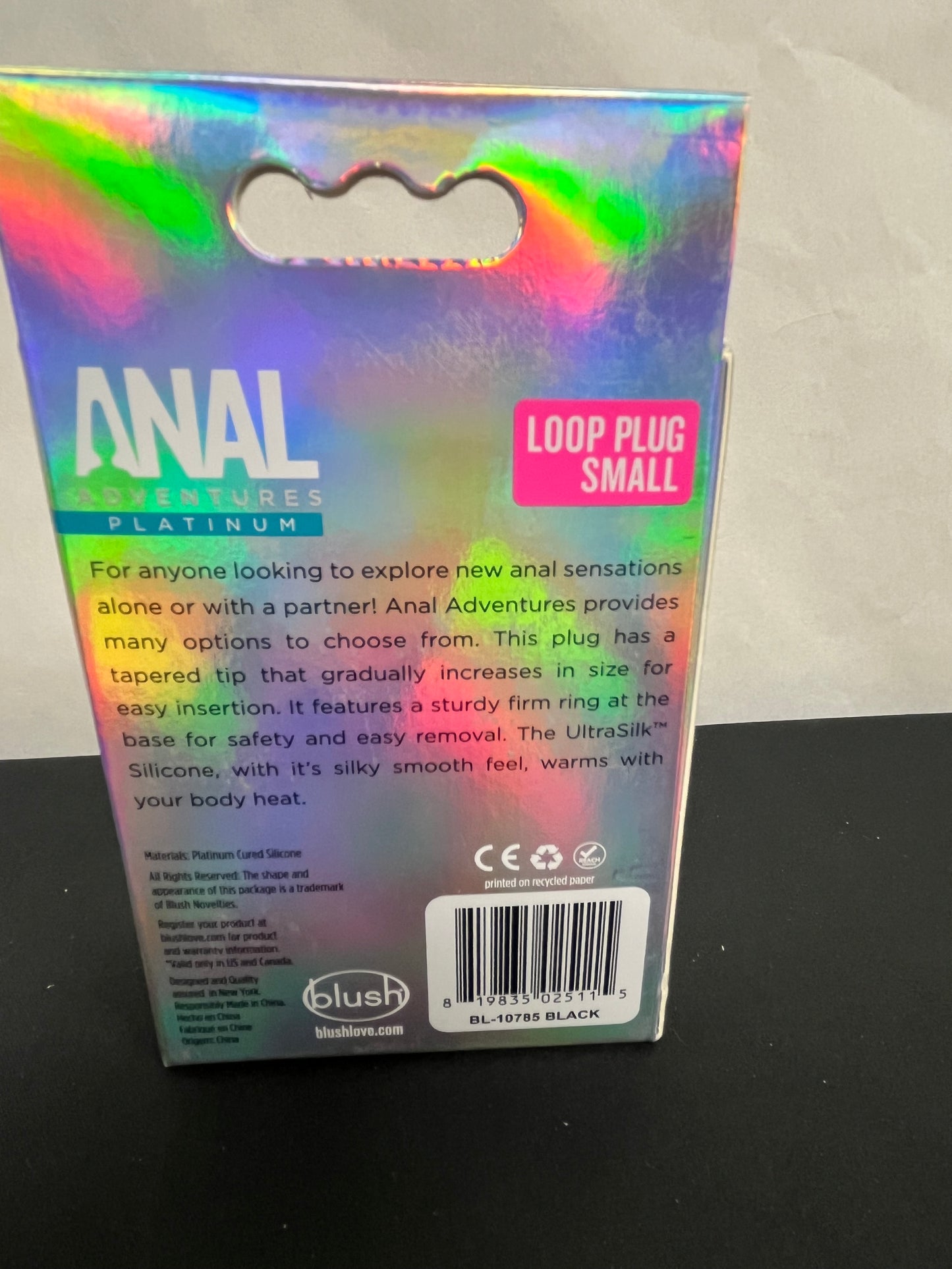 Anal Adventures Platinum Loop Plug in Small