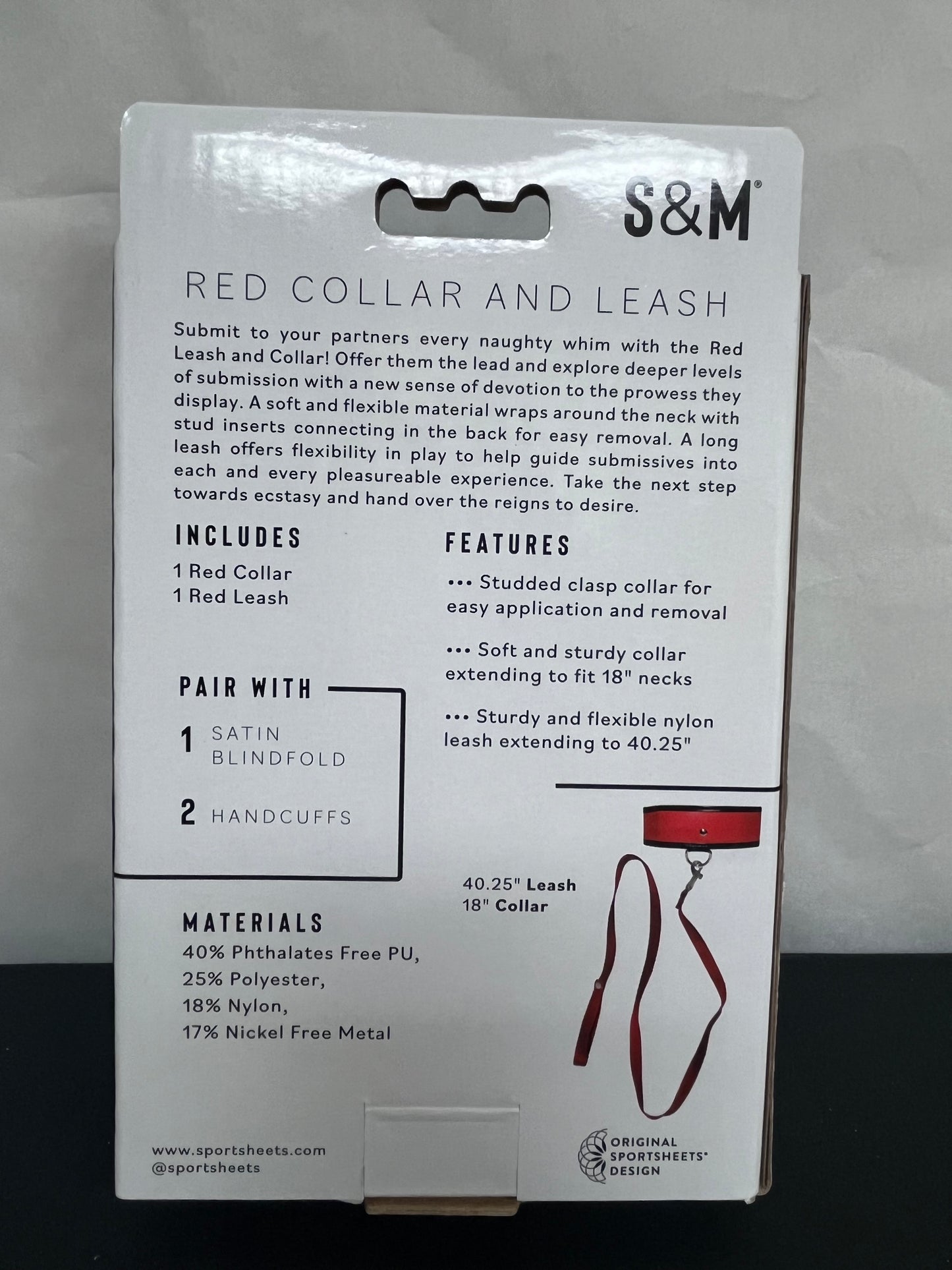 Sex & Mischief Red Leash and Collar