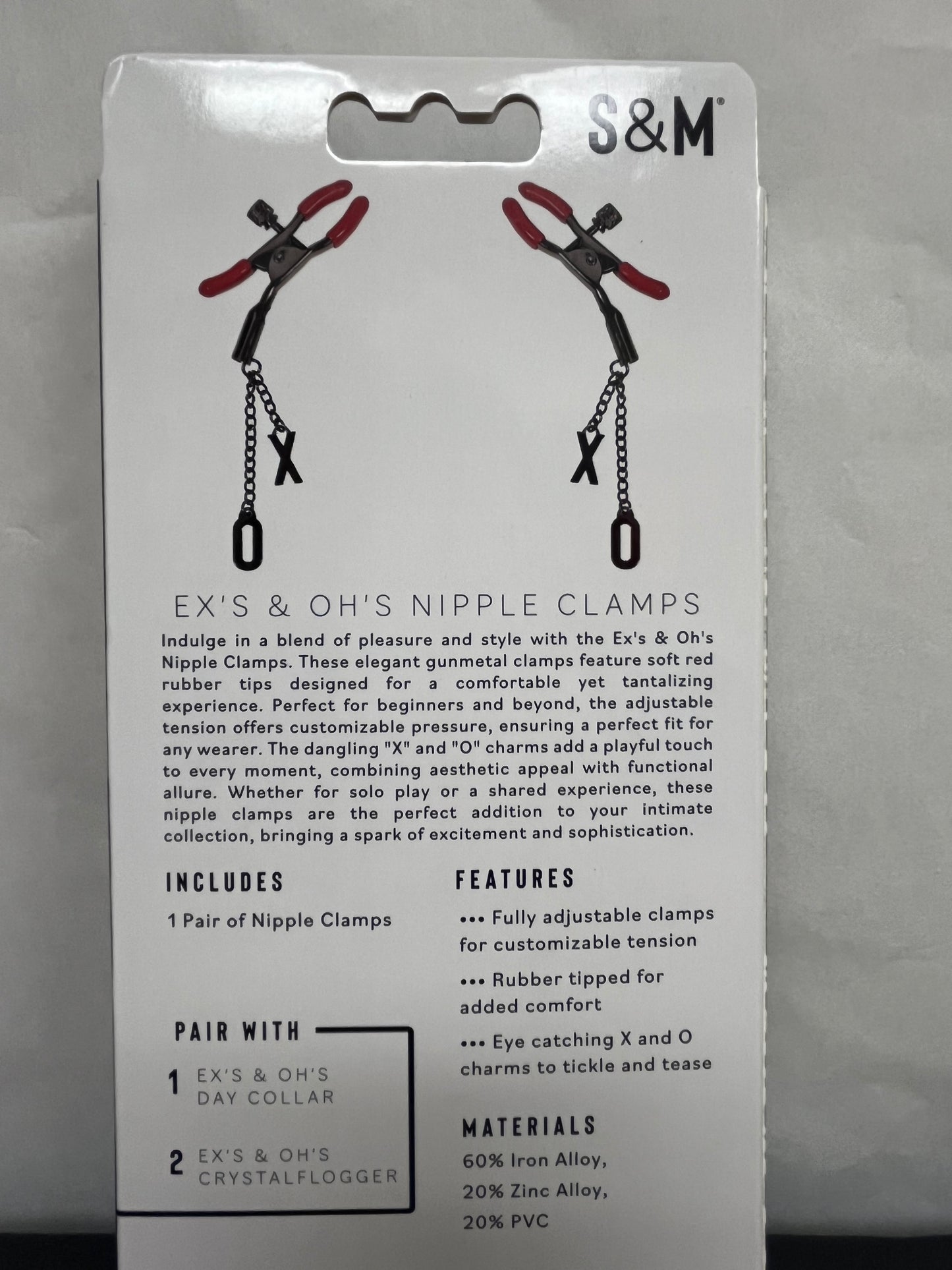 Sex & Mischief Ex's & Oh's Nipple Clamps