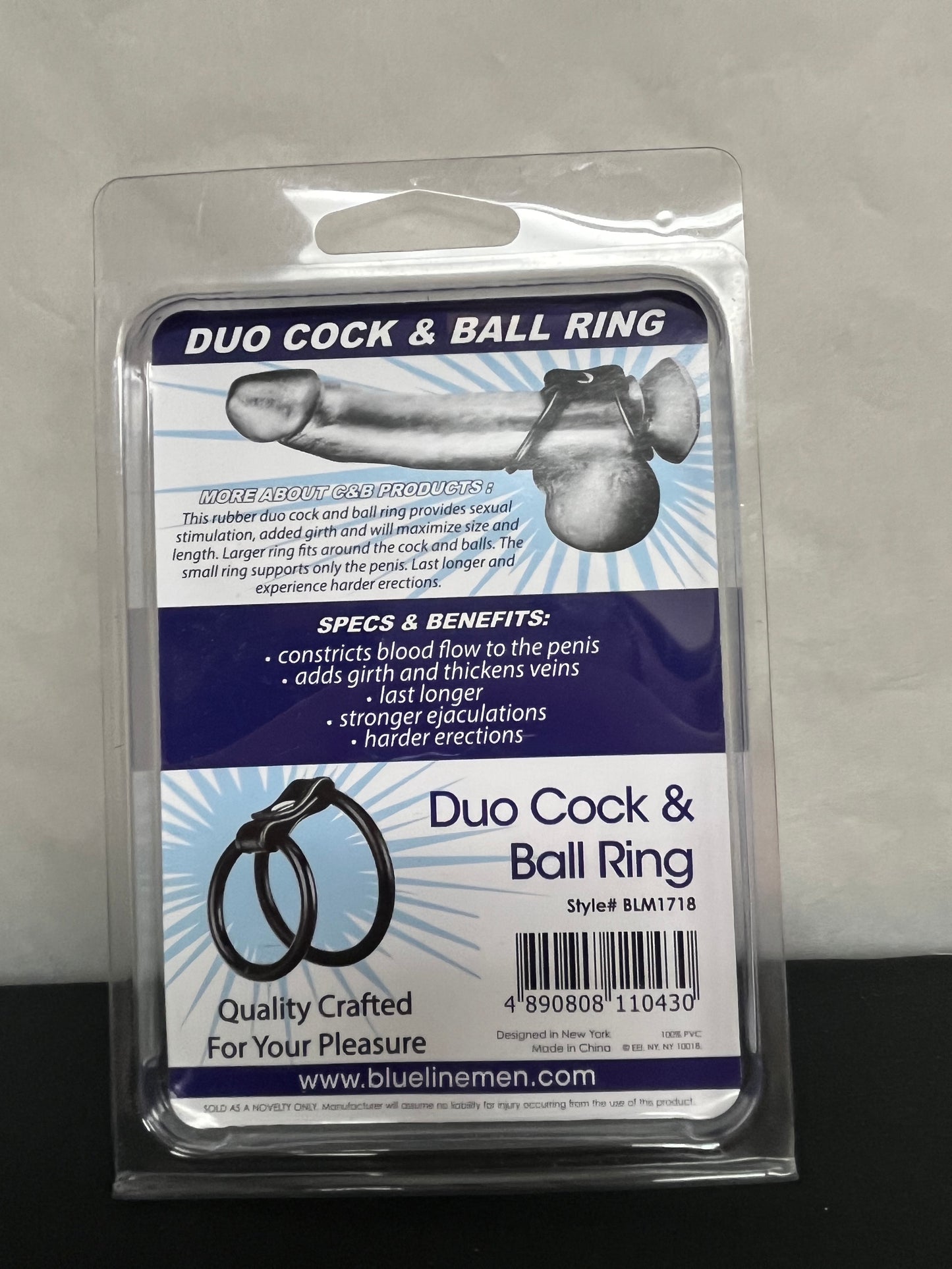 Blueline Men Blue Line Duo Cock & Ball Ring