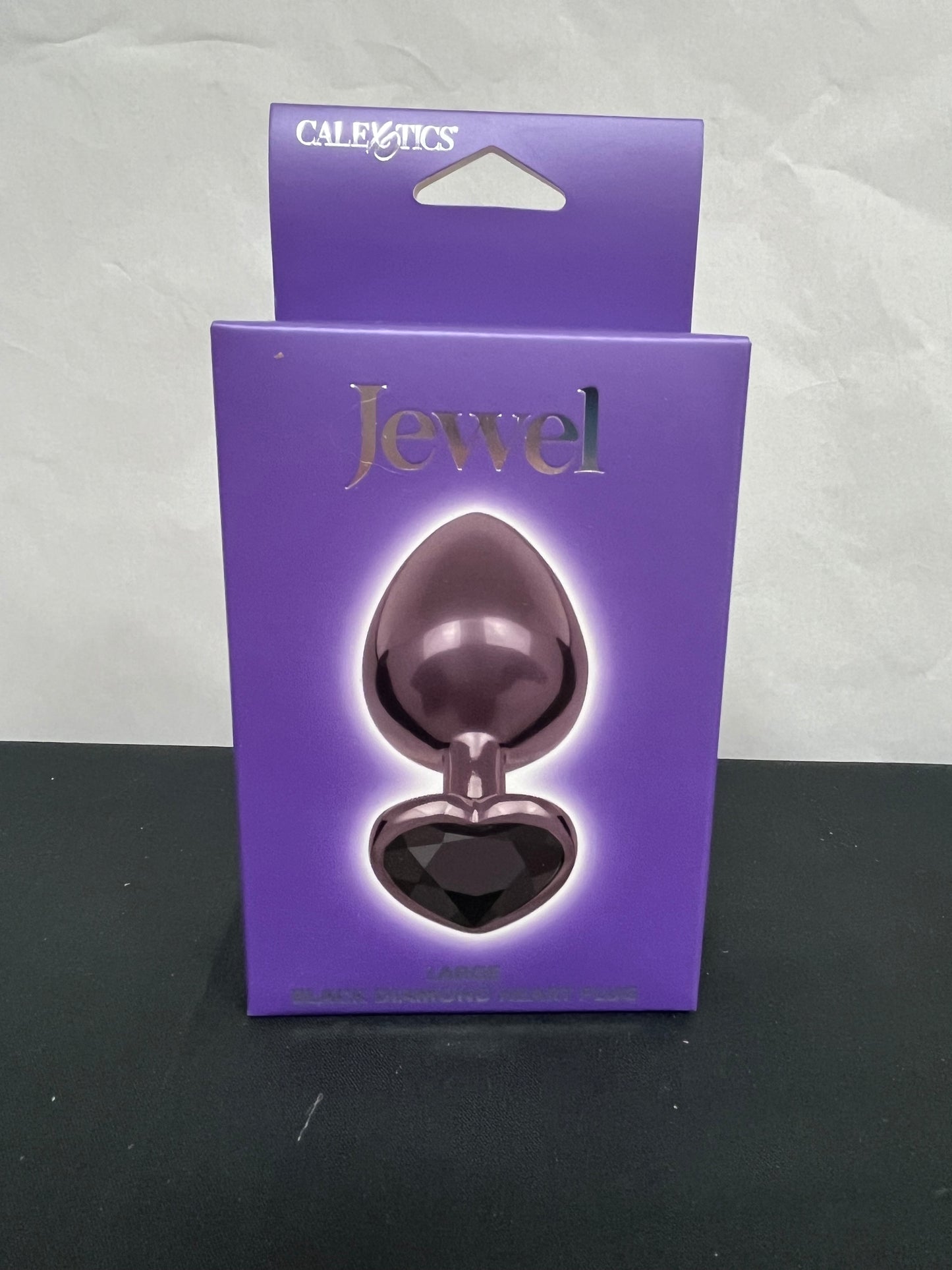Jewel Black Diamond Heart Plug