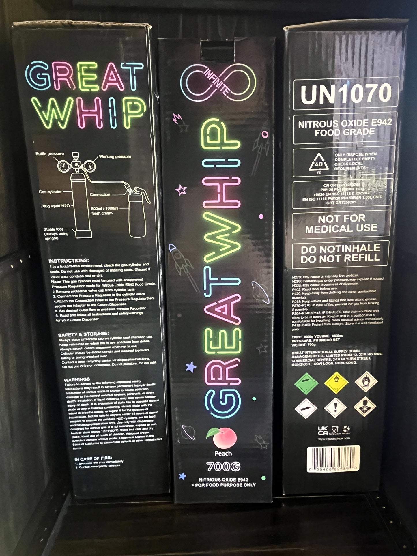 Infinite Great Whip 700g Flavored Cannister