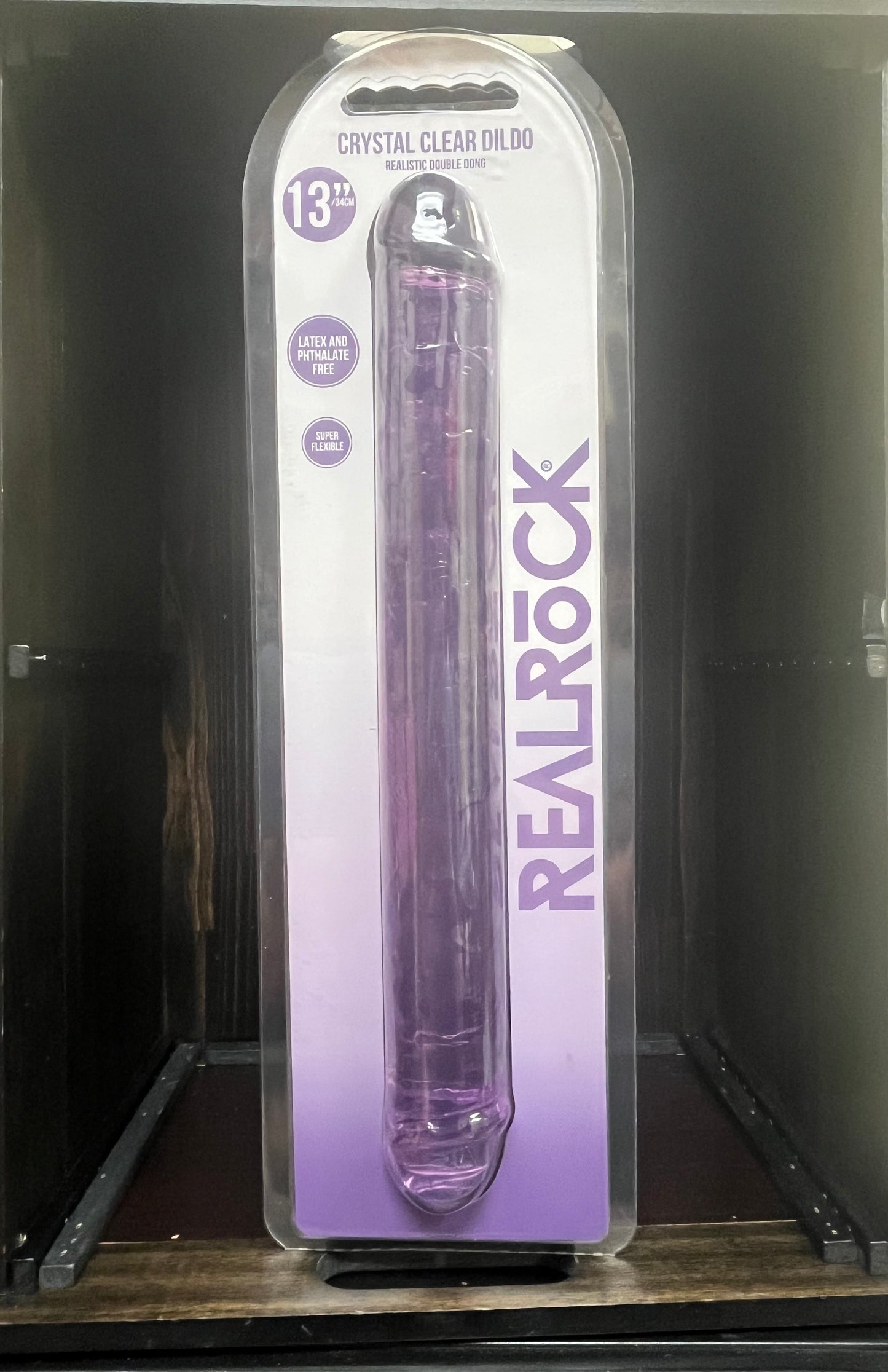 RealRock Crystal Clear Jelly 13 Inch Double Dildo