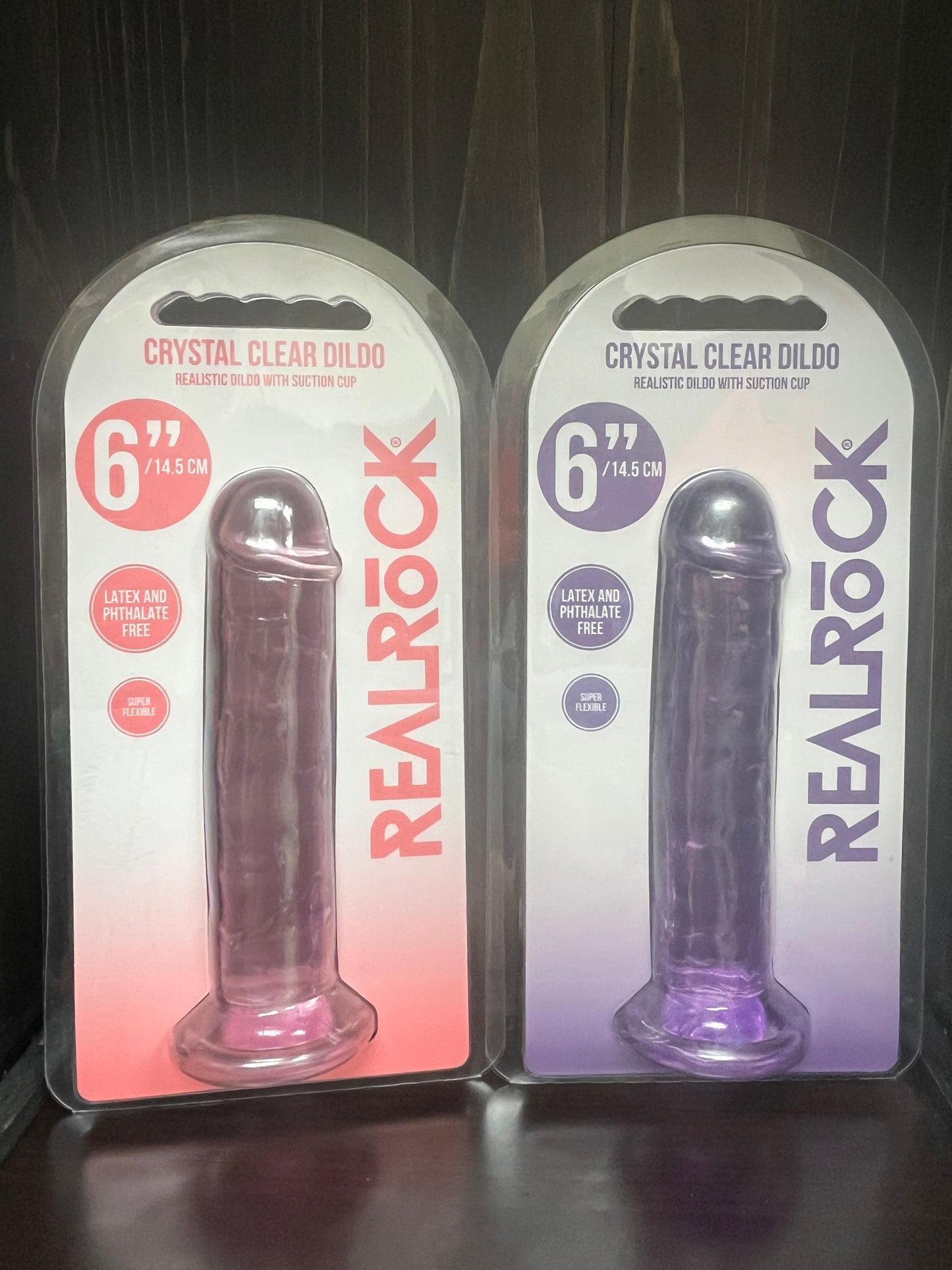 6" Real Rock Crystal Clear Dildo