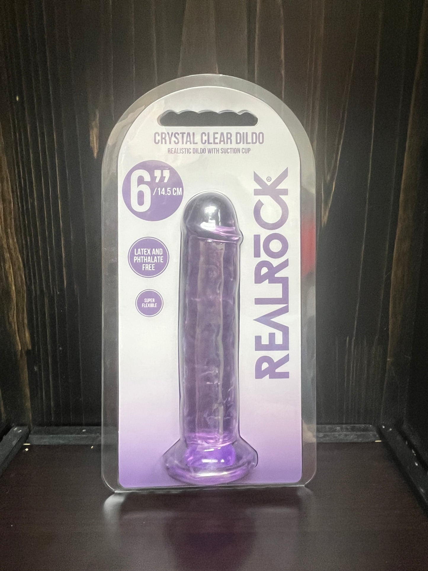 6" Real Rock Crystal Clear Dildo