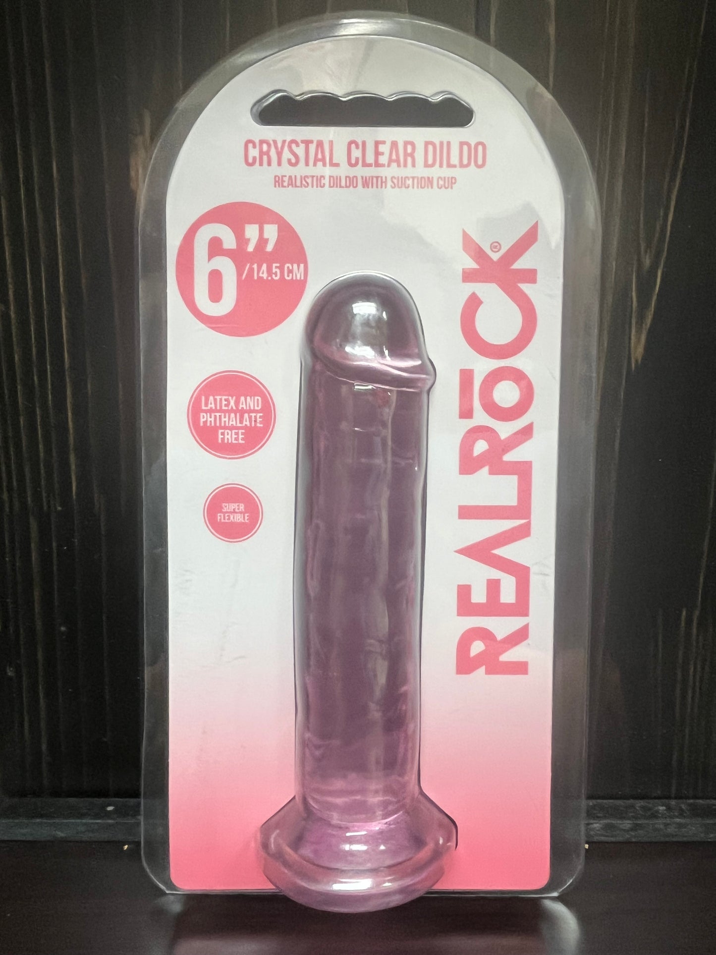 6" Real Rock Crystal Clear Dildo