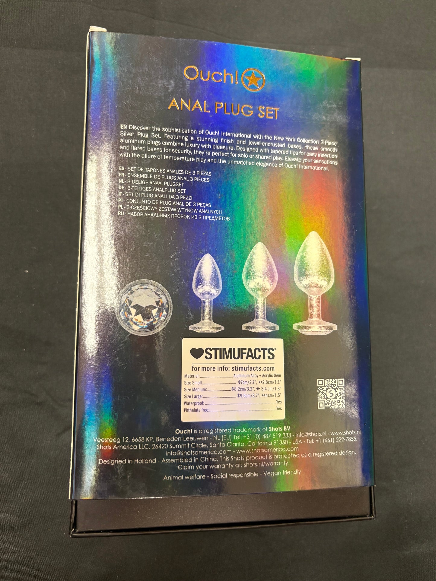 Ouch! New York Collection Metal Anal Plug Set