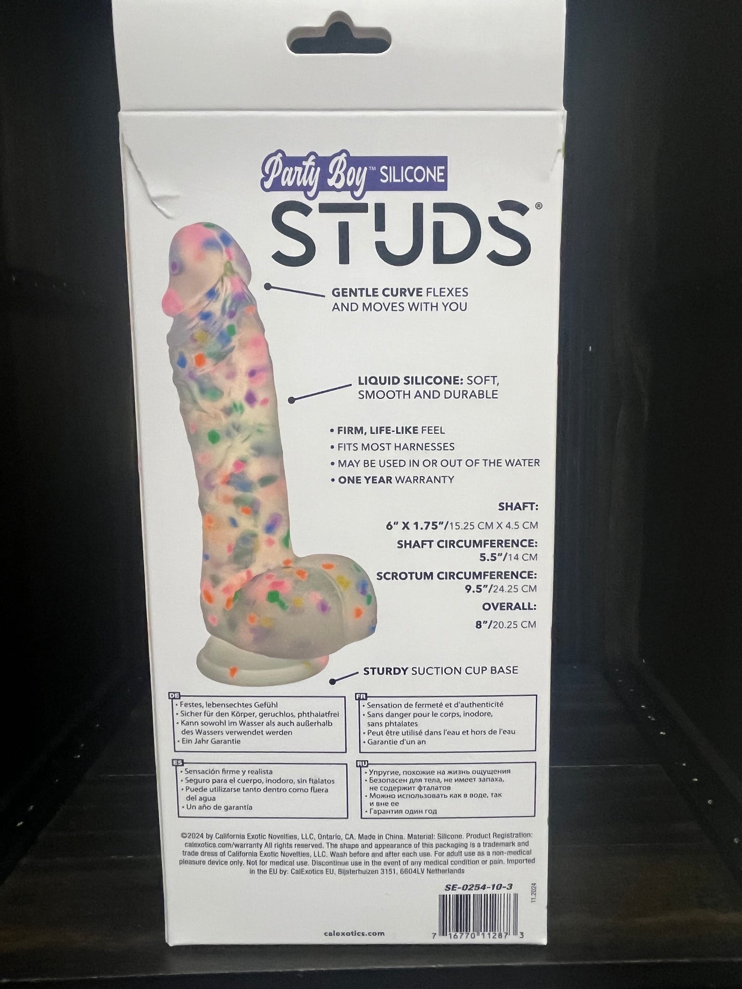 CalExotics Silicone Studs Party Boy 6 Inch Dildo
