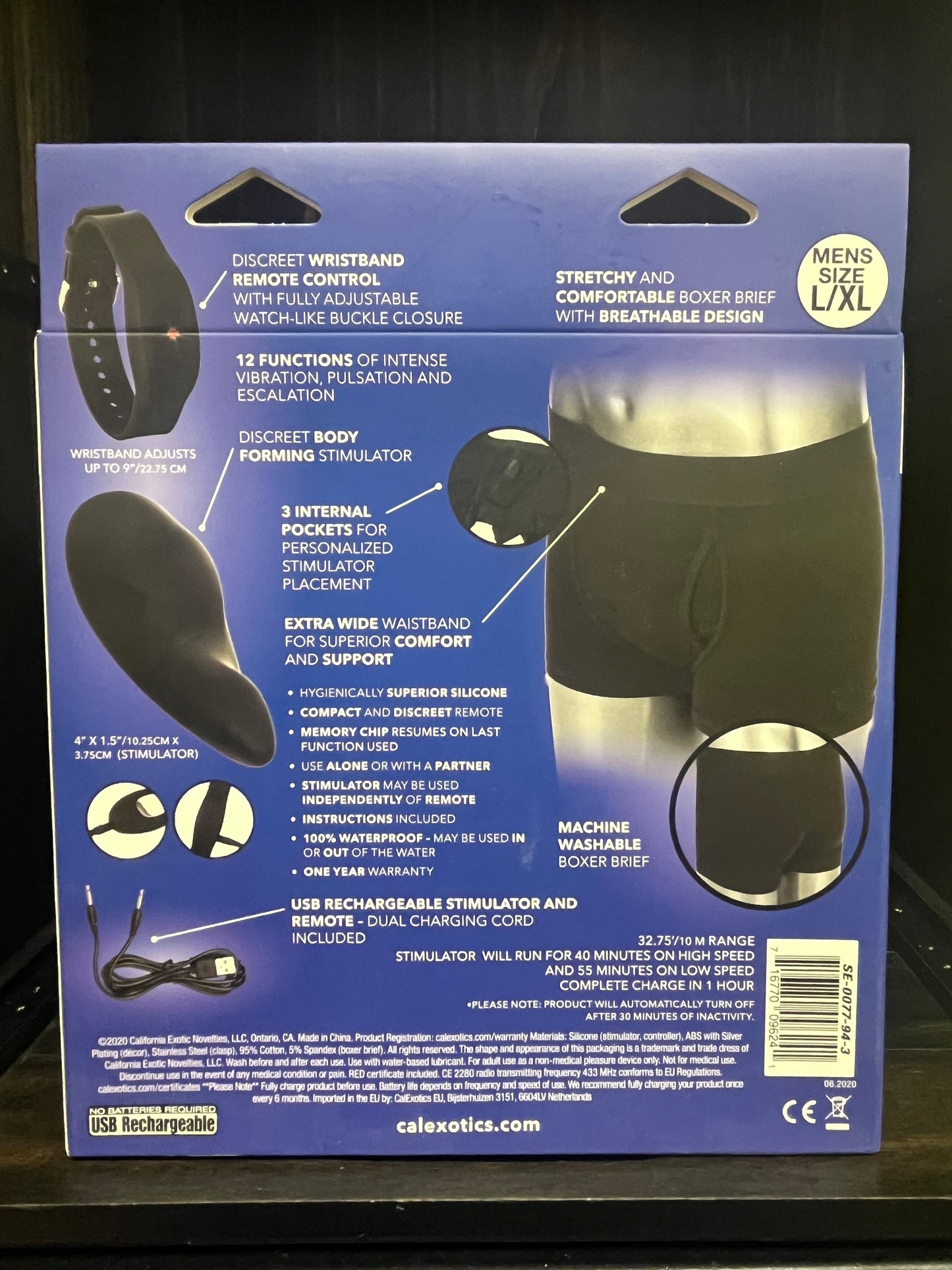 CalExotics Remote Control Boxer Brief & Vibe Set