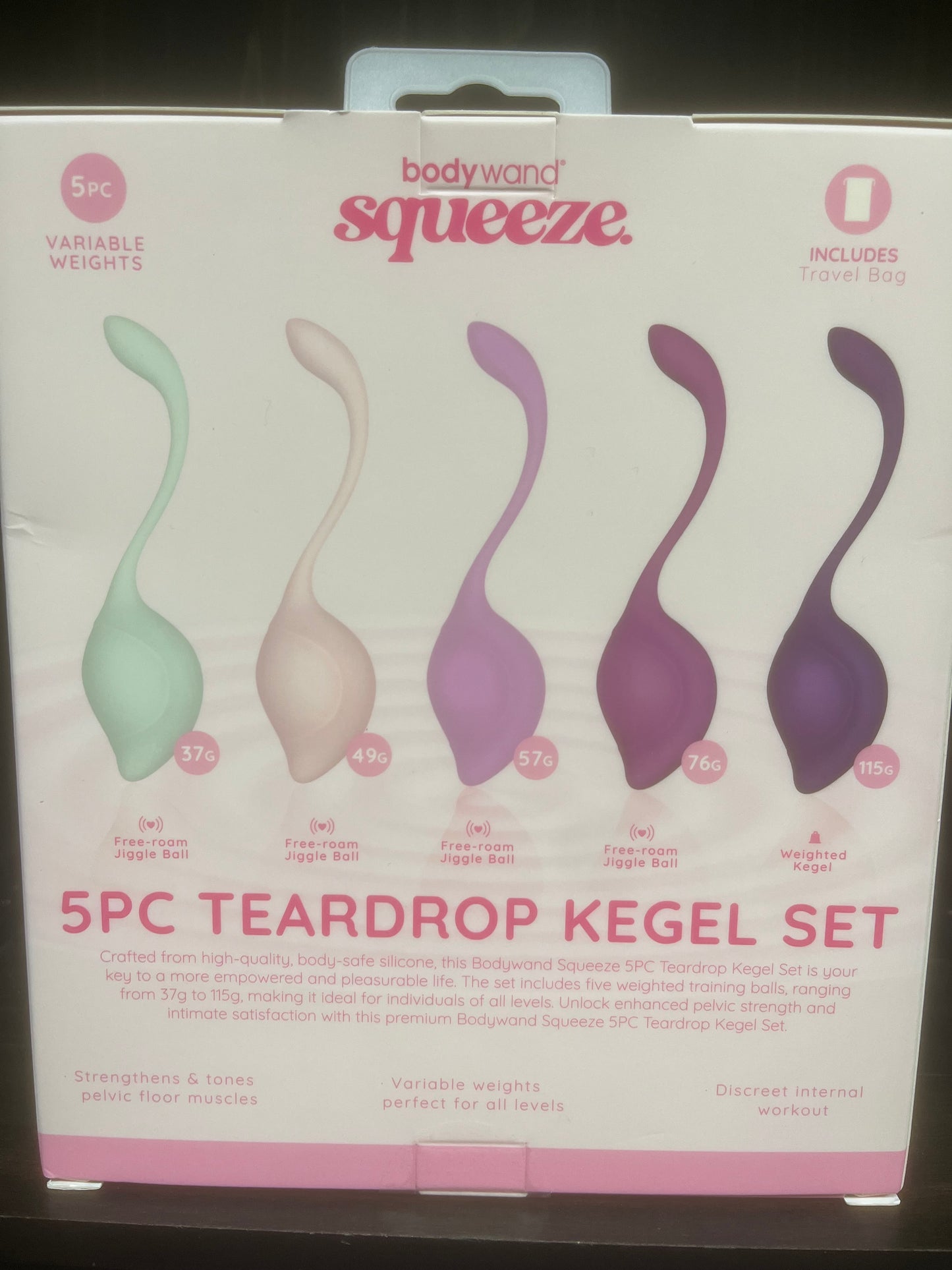 X- Gen BodyWand Squeeze 5PC Teardrop Kegel Set