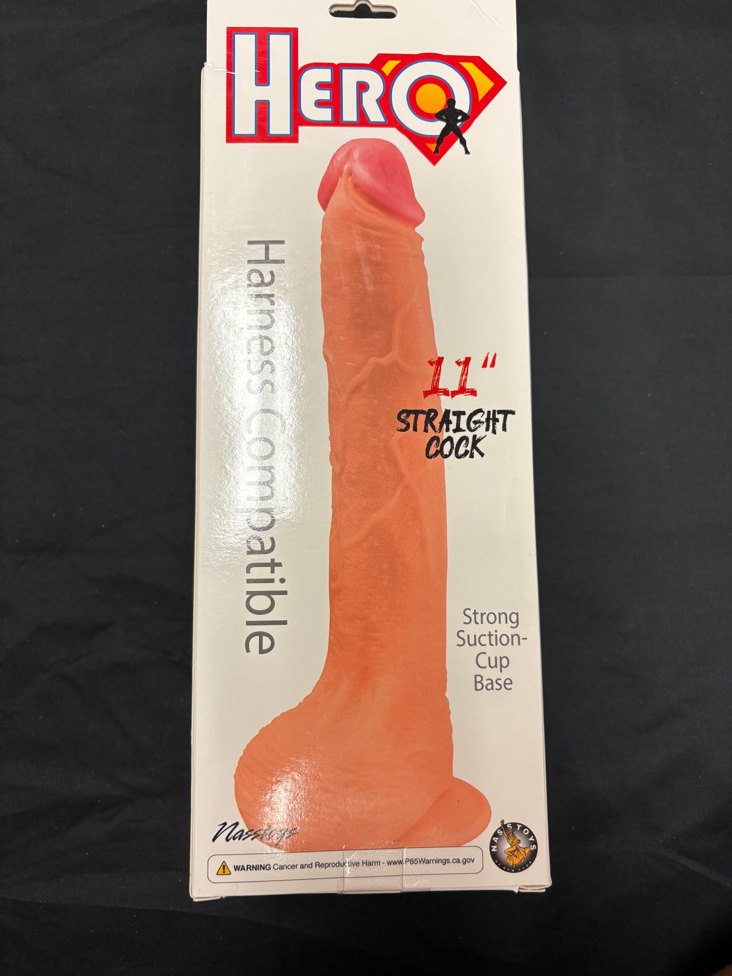 Hero 11 Inch Straight Harness Compatible Dildo
