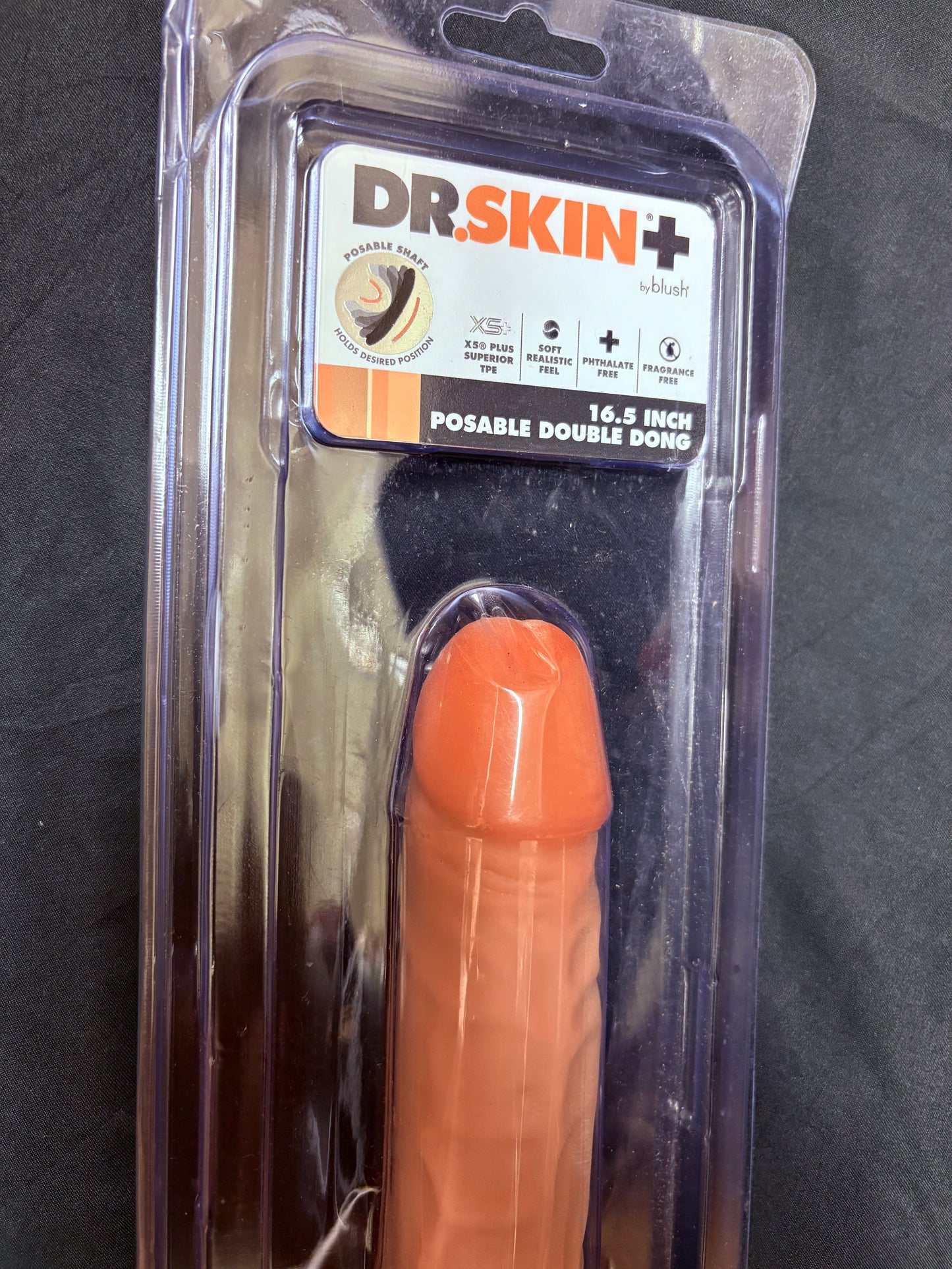 Dr. Skin+ 16.5 Inch Posable Realistic Silicone Double Dildo