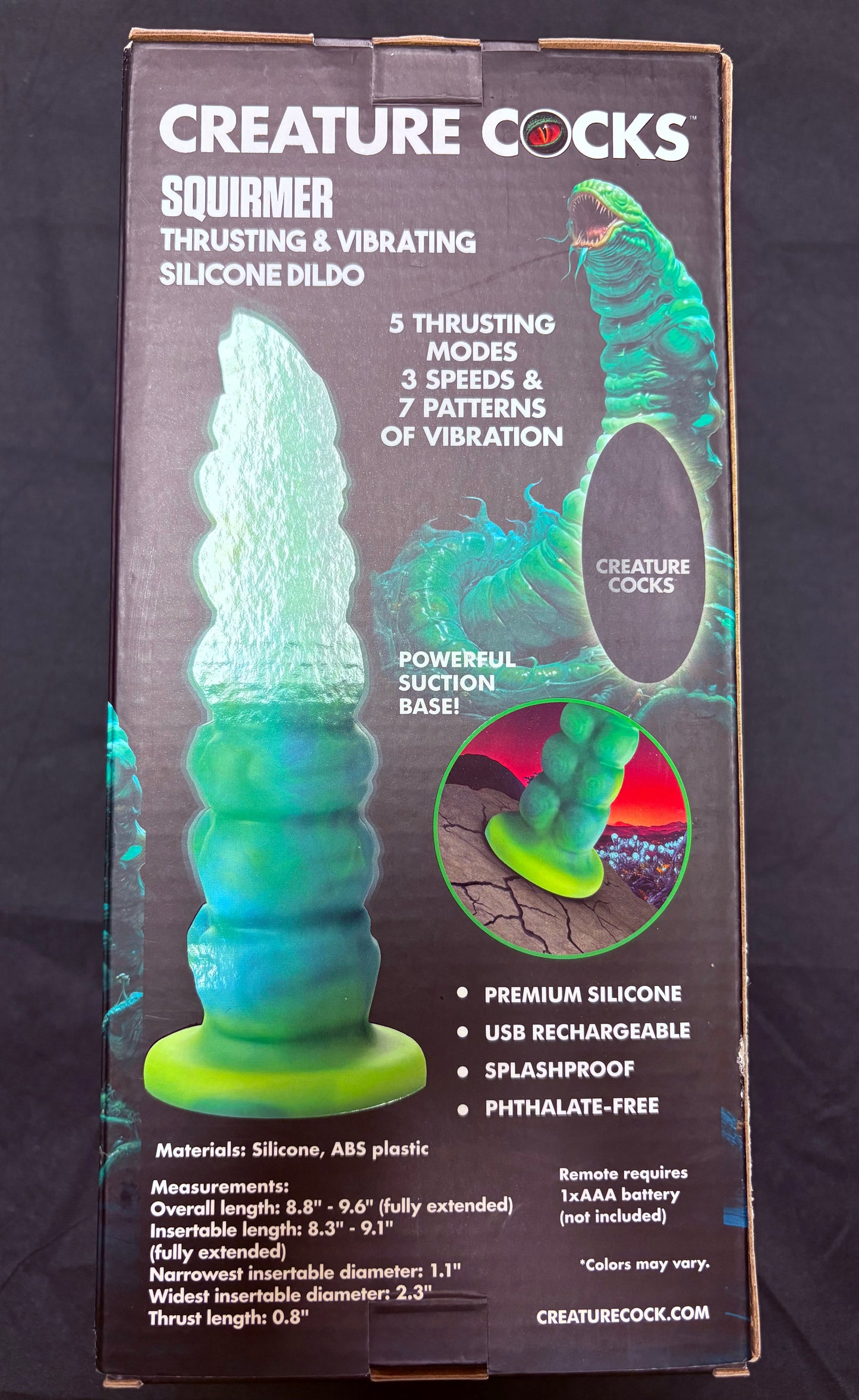 Creature Cocks Squirmer Thrusting & Vibrating Dildo