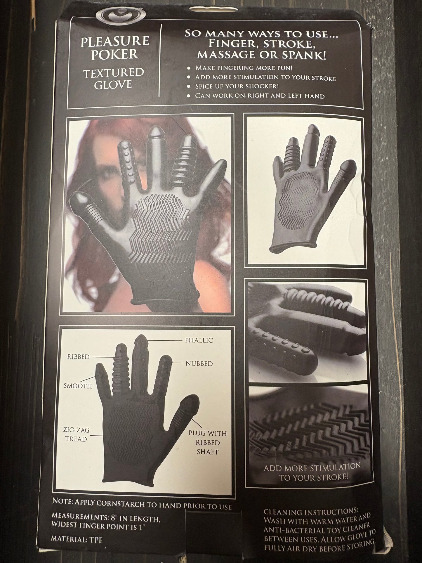 Pleasure Poker Textured Stimulation Glove