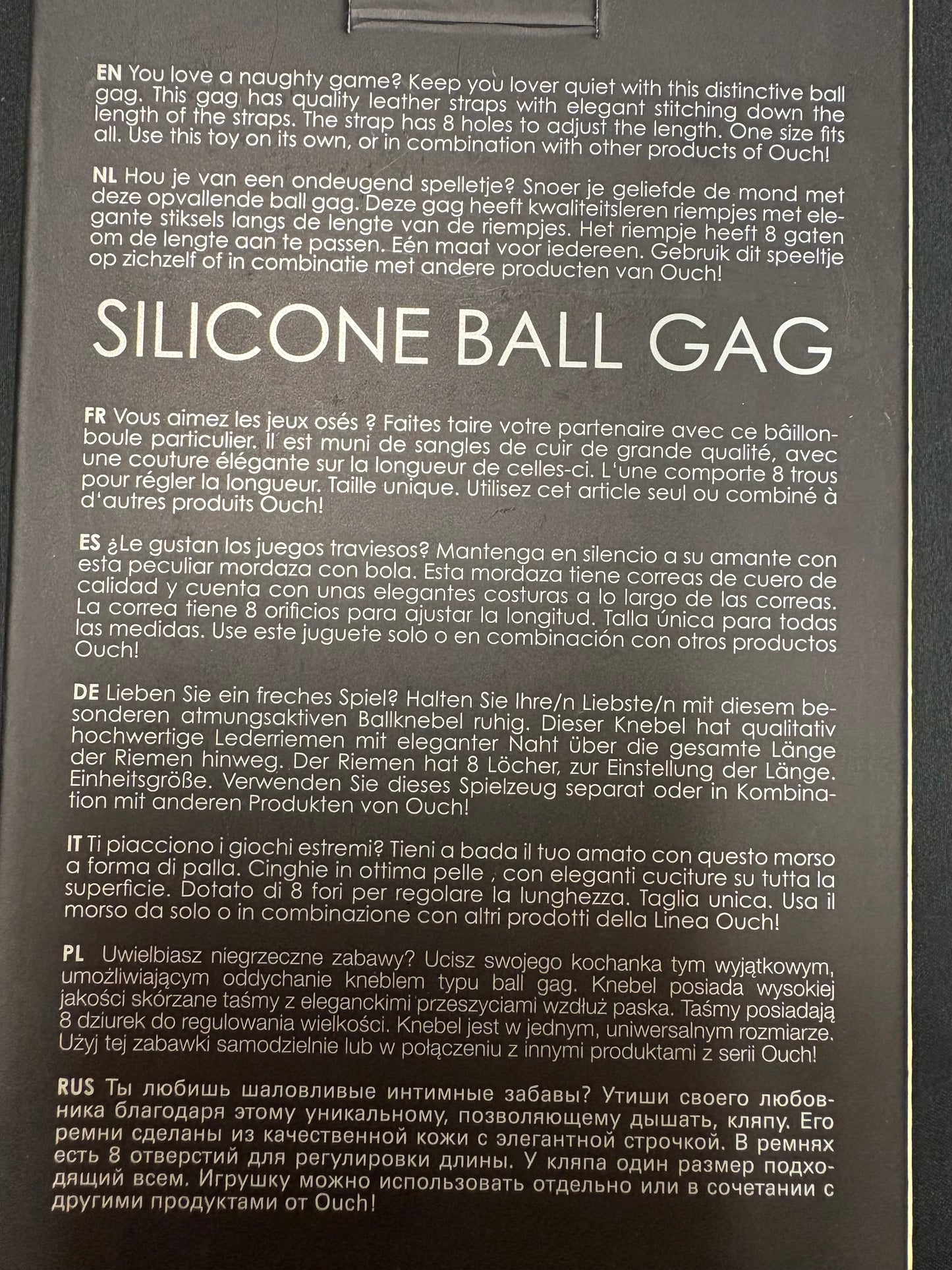 Ouch! Silicone Ball Gag