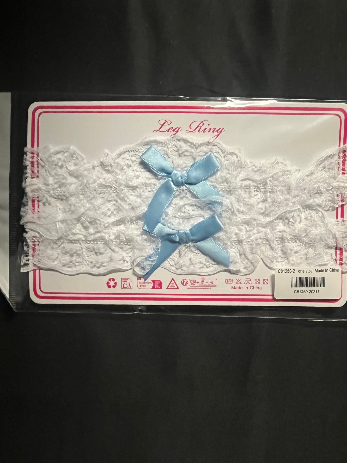 Leg Garters with Fine Lace and Bows