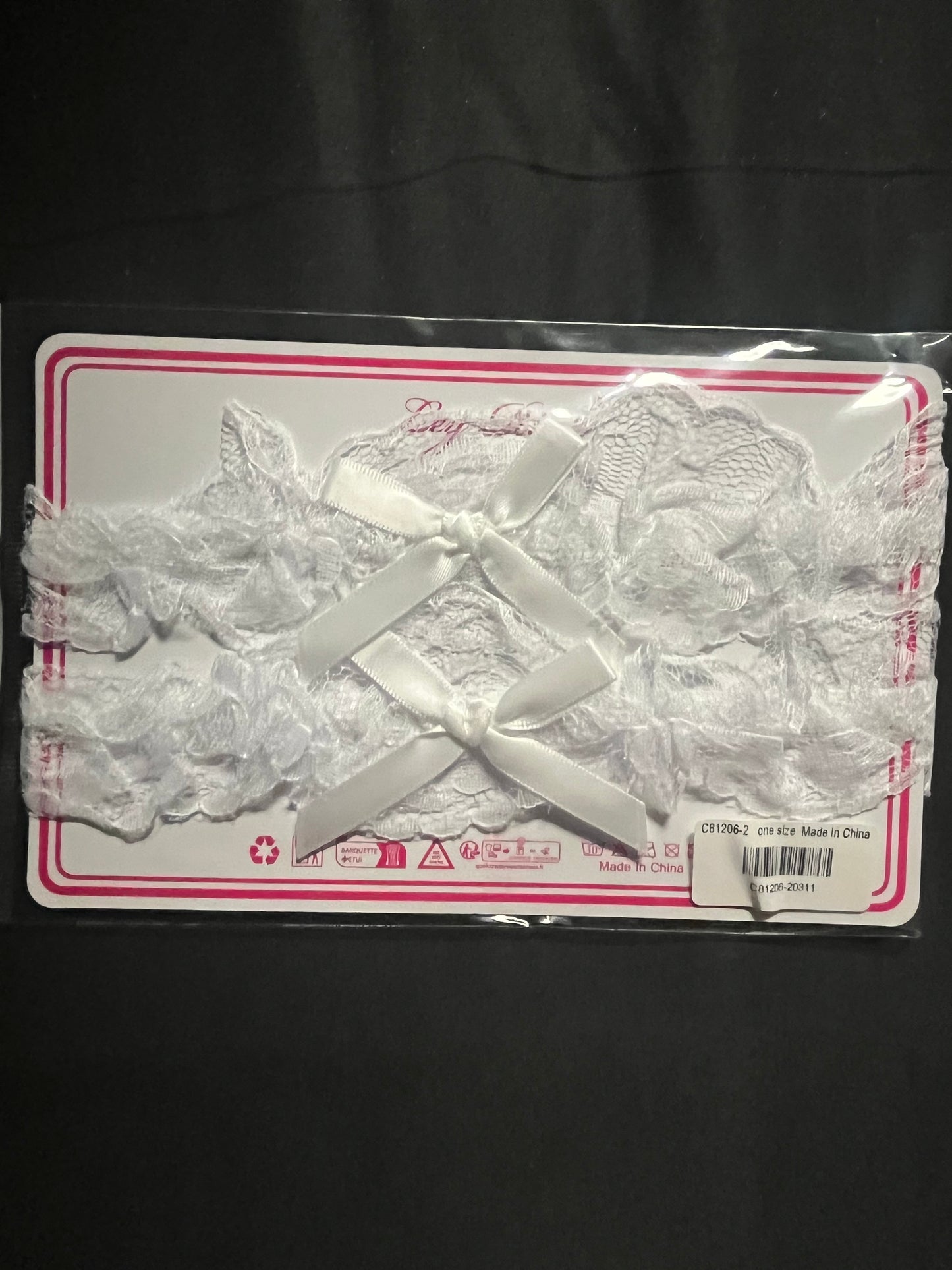 Leg Garters with Fine Lace and Bows
