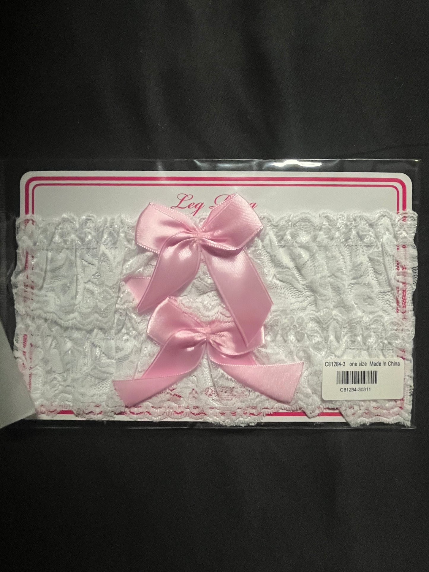 Leg Garters with Scallop Lace and Large Bows