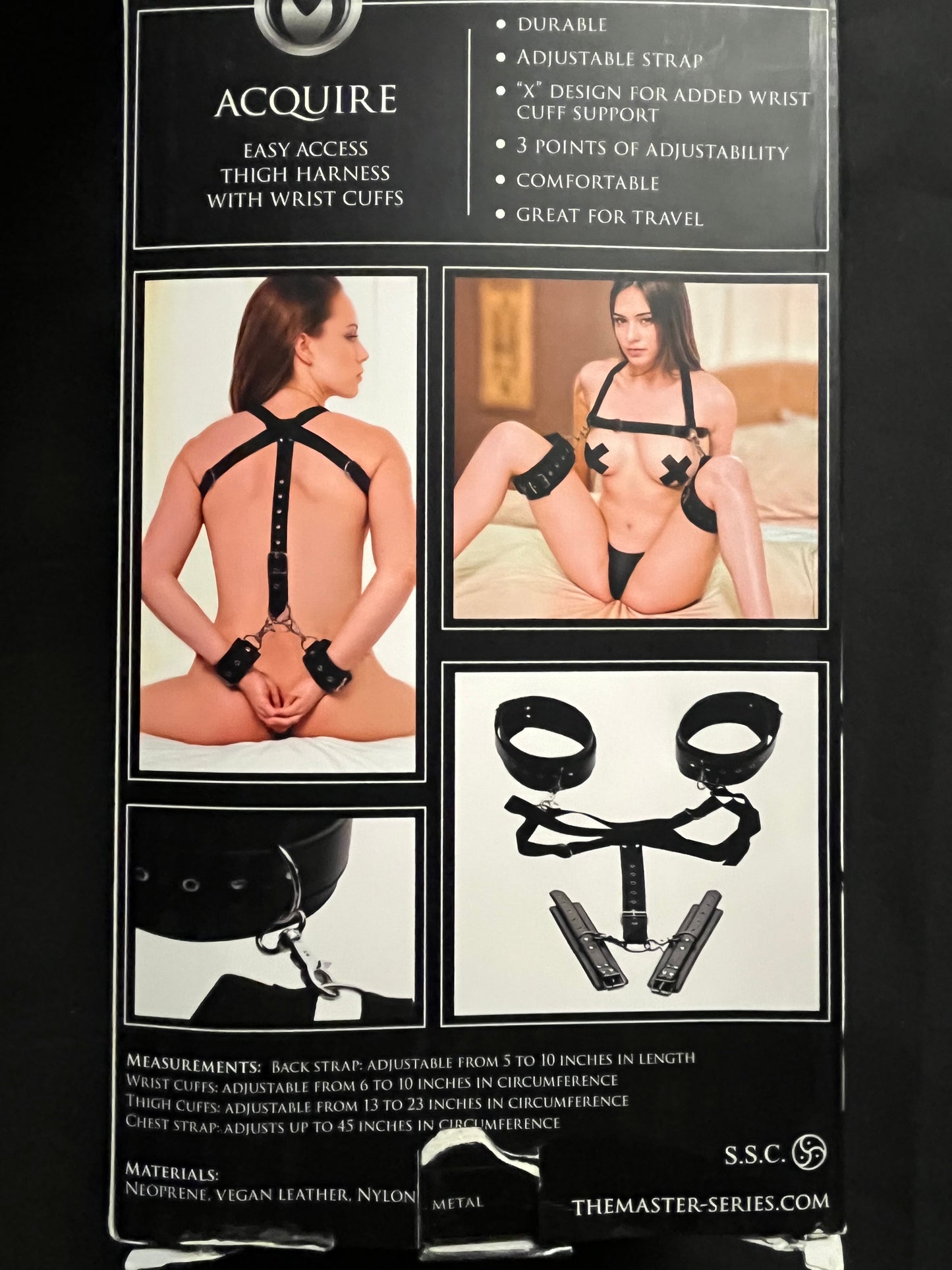 Master Series Acquire Thigh Harness with Cuffs
