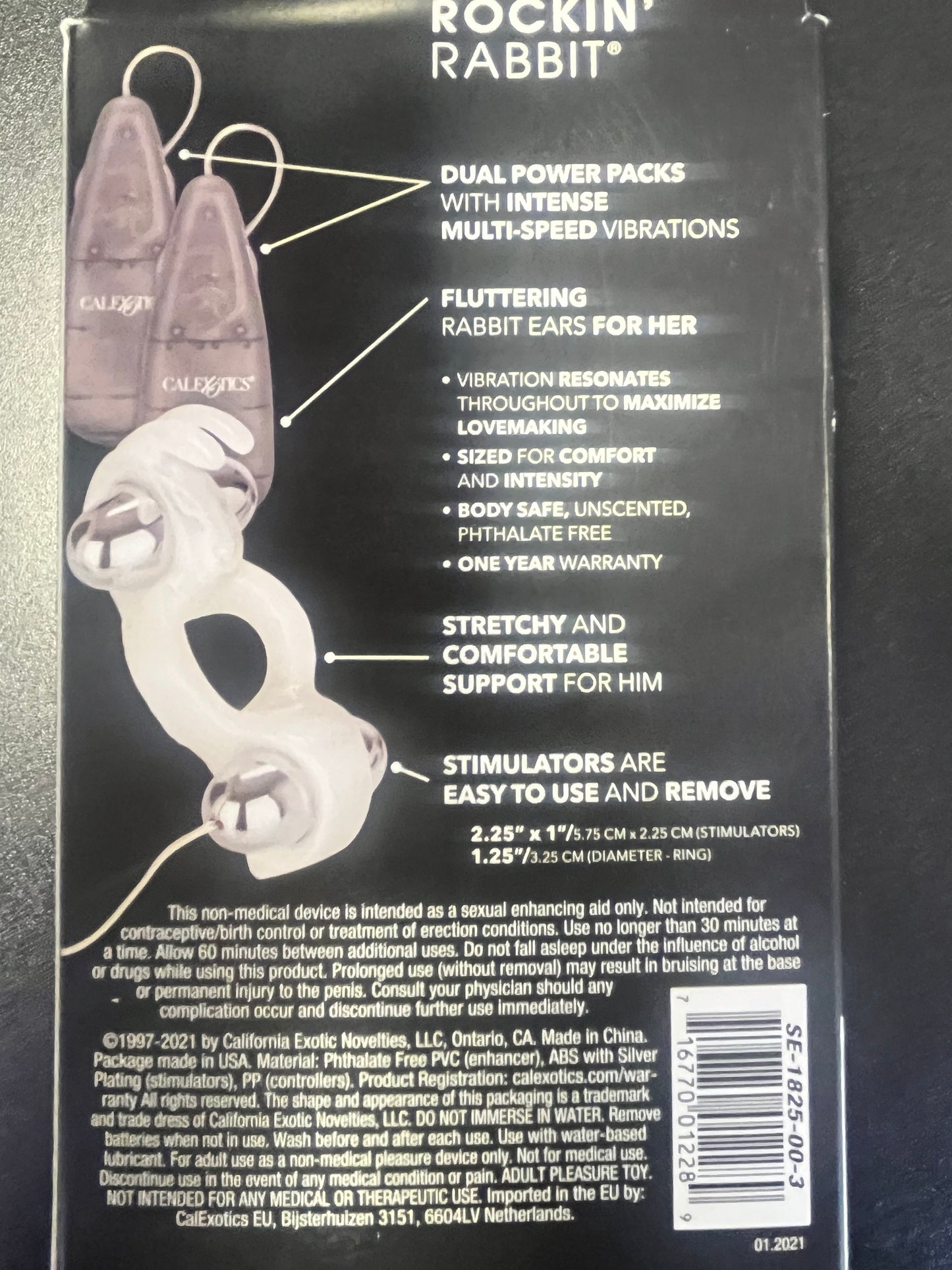 CalExotics Rockin Rabbit Vibrating Cock Ring