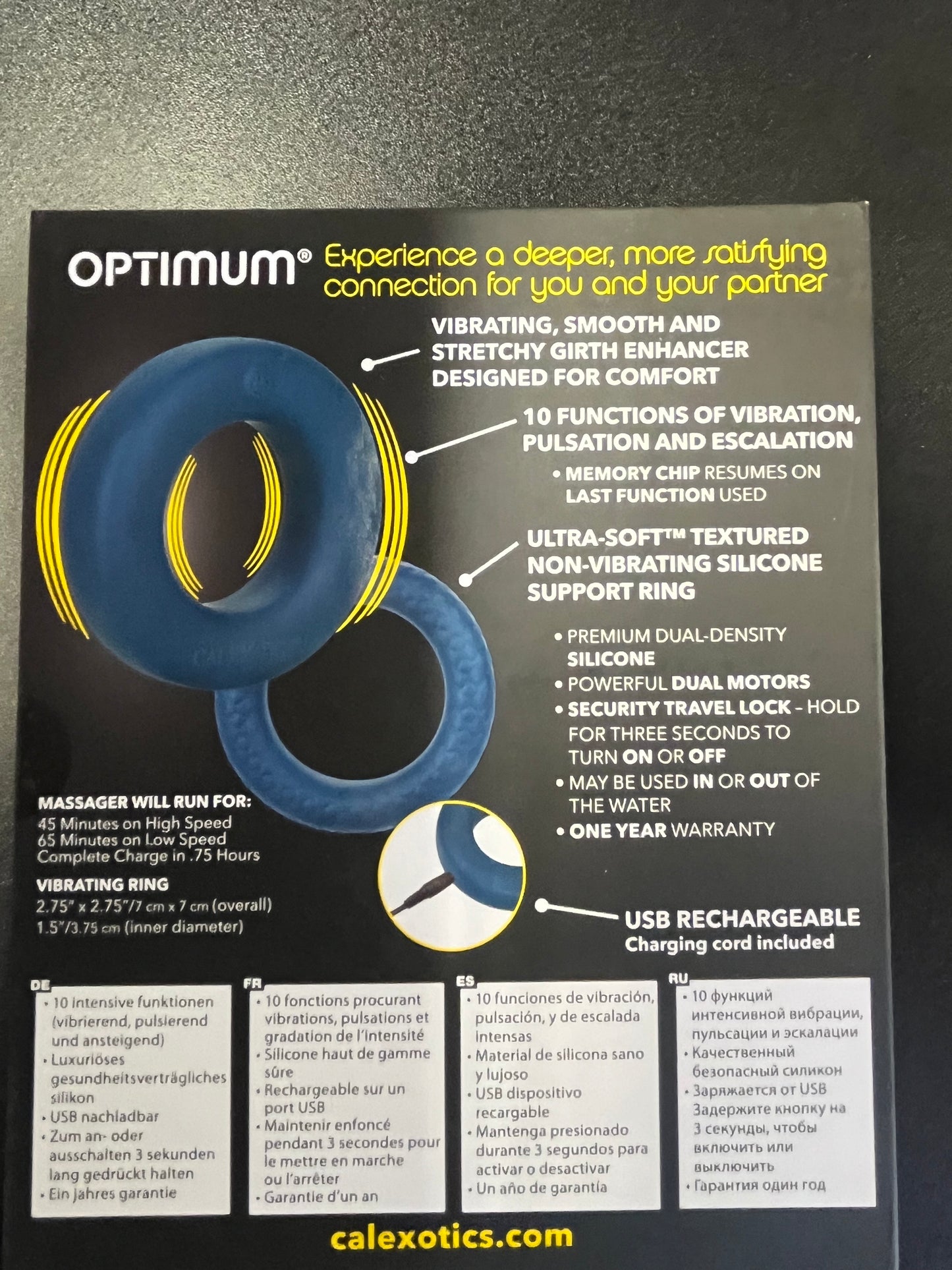 CalExotics Link Up Optimum Vibrating Ring Set