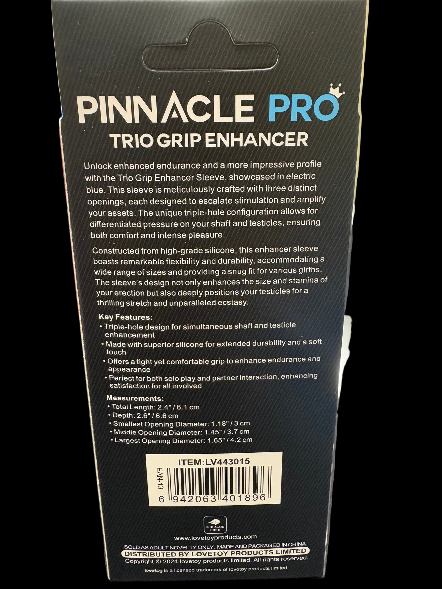 LoveToy Pinnacle Pro Trio Grip Enhancer Sleeve