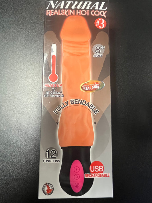 Natural Realskin 8 Inch Hot Cock #3